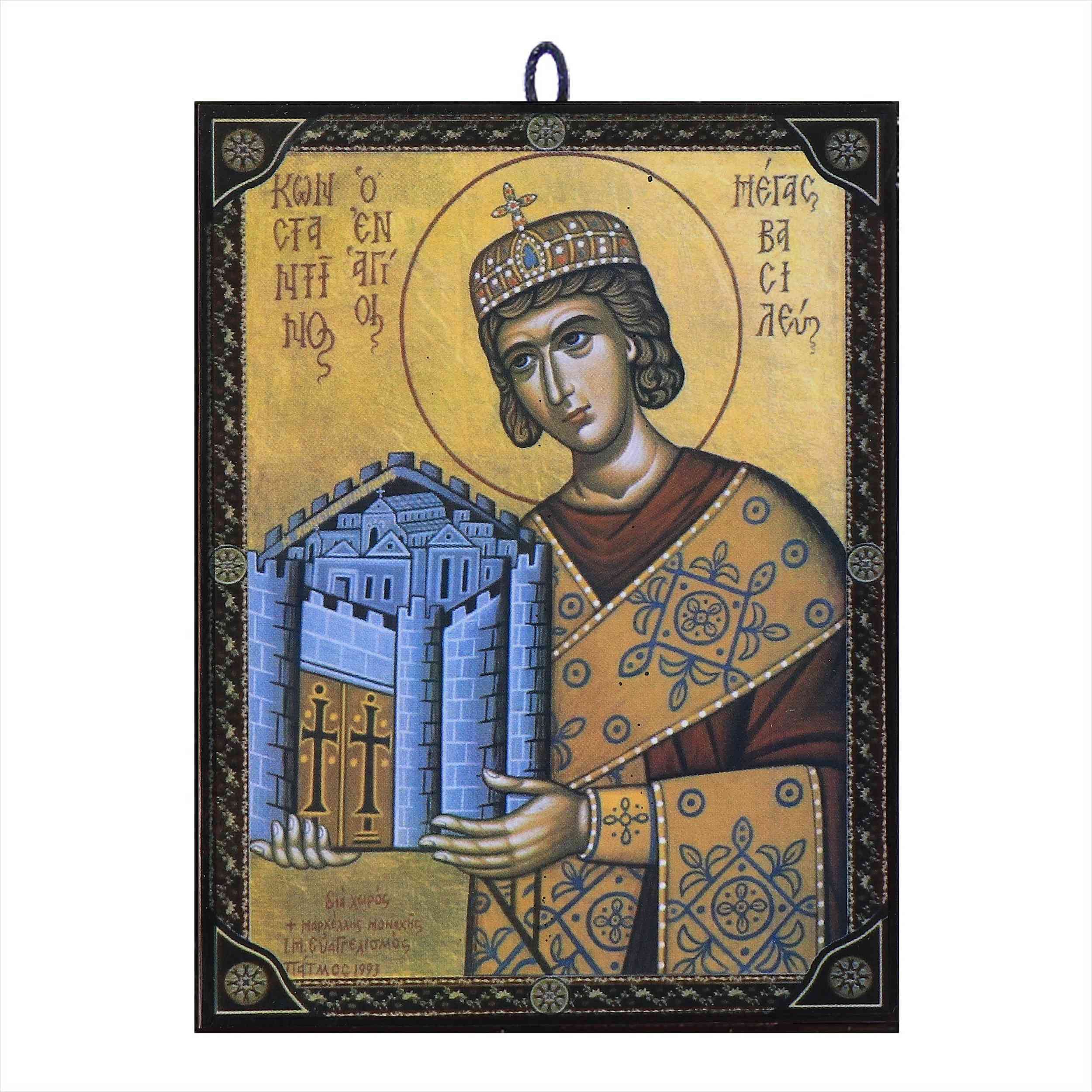 NKlaus Bild Ikone Konstantin Constantine Zertifizierte Reproduktion aus Griechenla, Religion