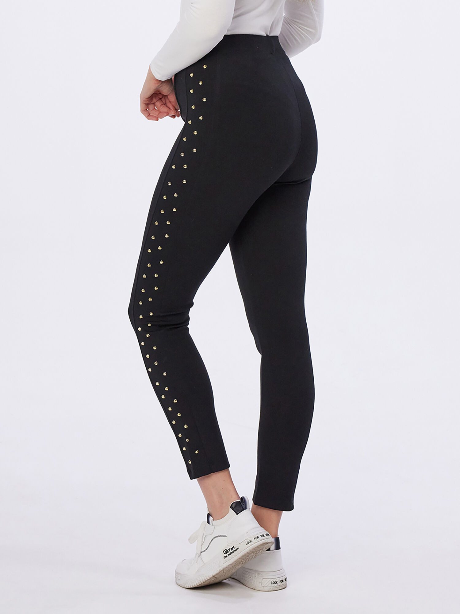 Sarah Kern Schlupfhose Jerseyhose körpernah mit Schmucknieten günstig online kaufen