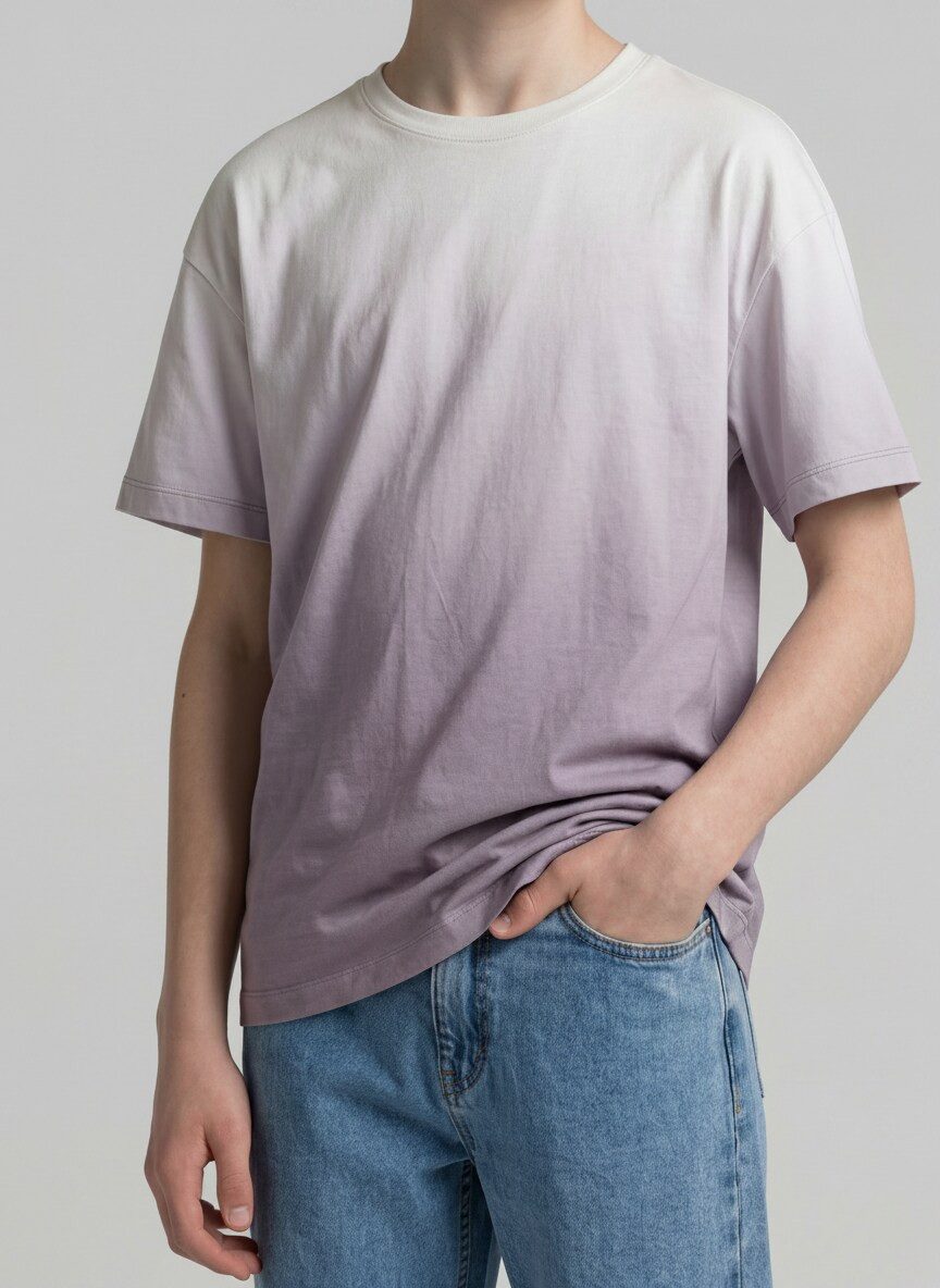 TOM TAILOR Kurzarmshirt mit Rückenprint und Farvbverlauf – Bild 2 von 5