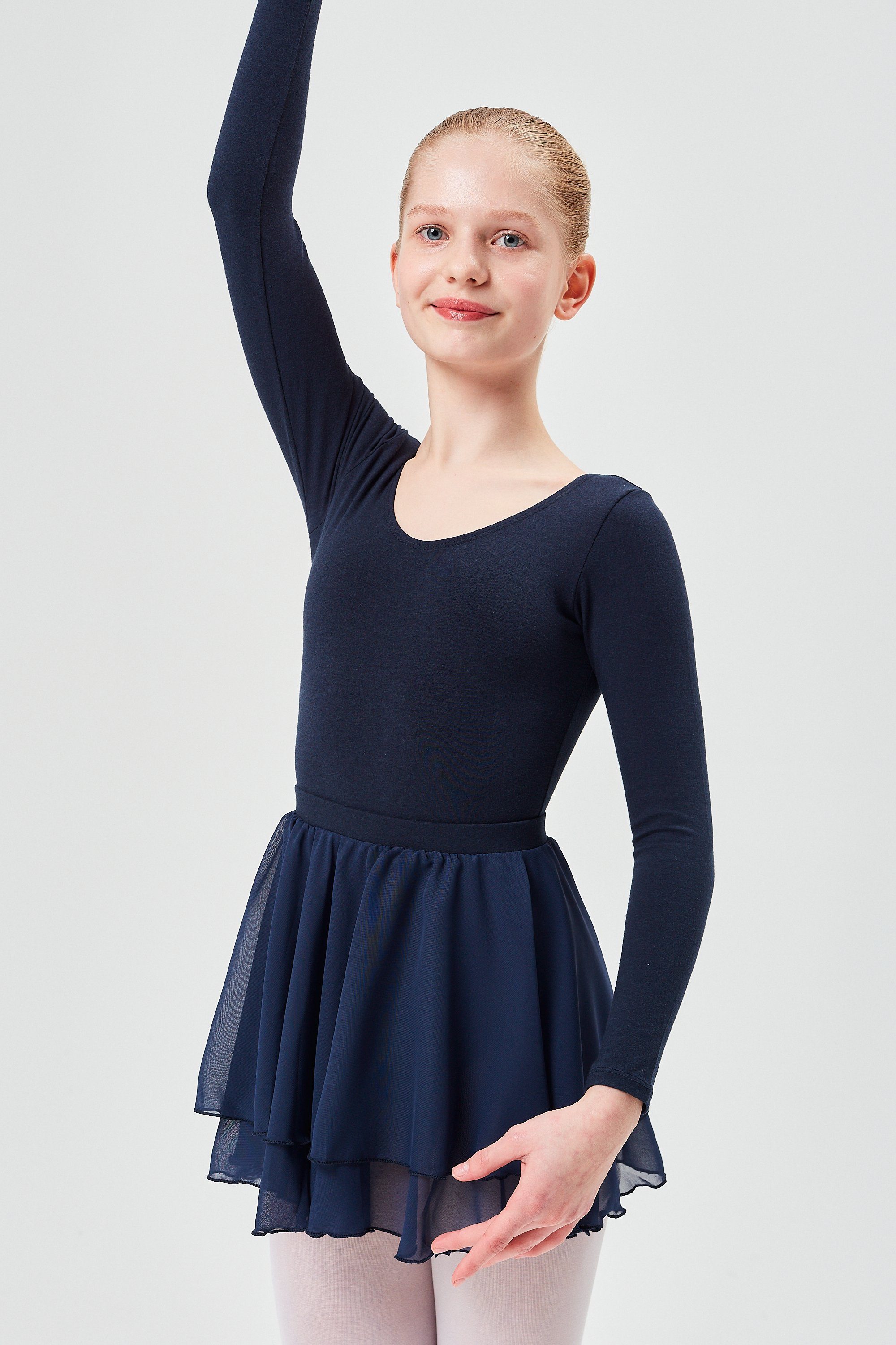 tanzmuster Schlupfrock Ballettrock Elli aus Chiffon zum Reinschlüpfen fürs Kinder Ballett