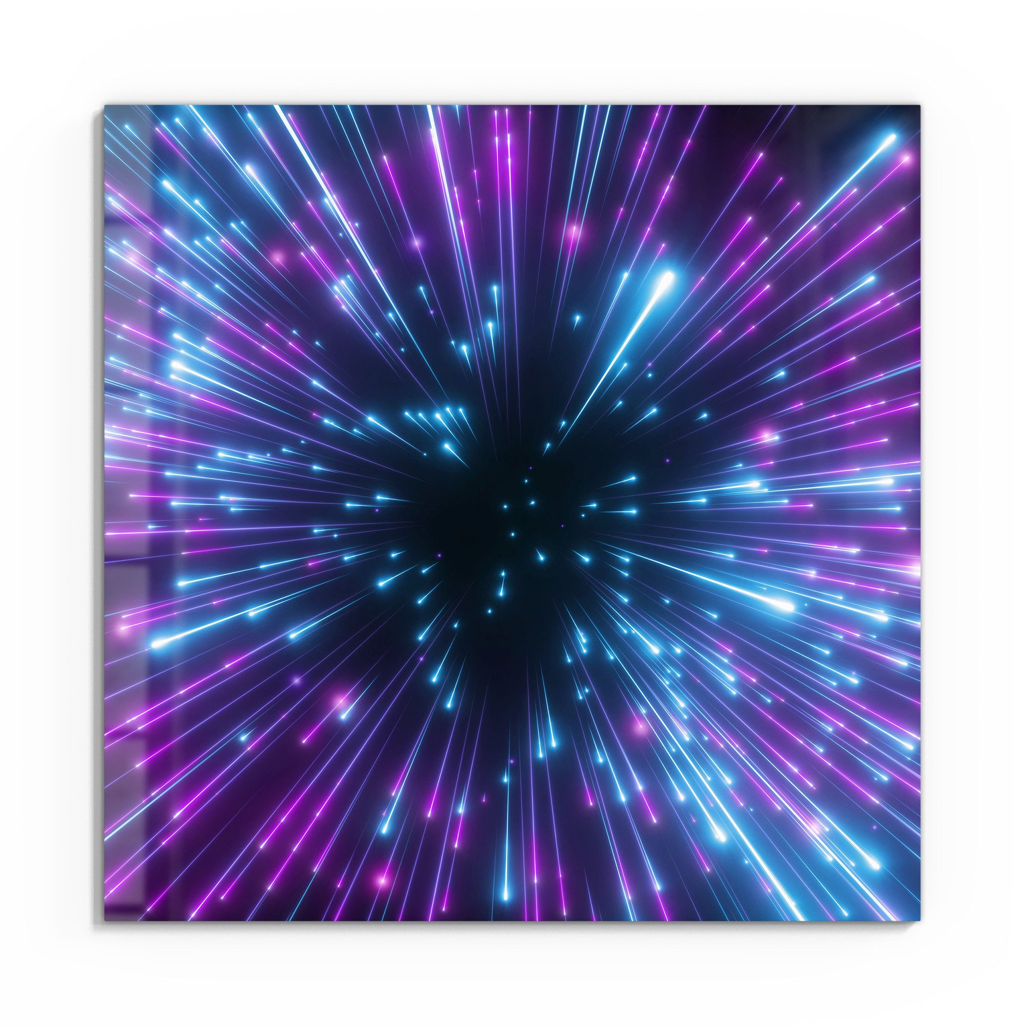 DEQORI Glasbild 'Lichter der Zukunft', 'Lichter der Zukunft', Glas Wandbild Bild schwebend modern