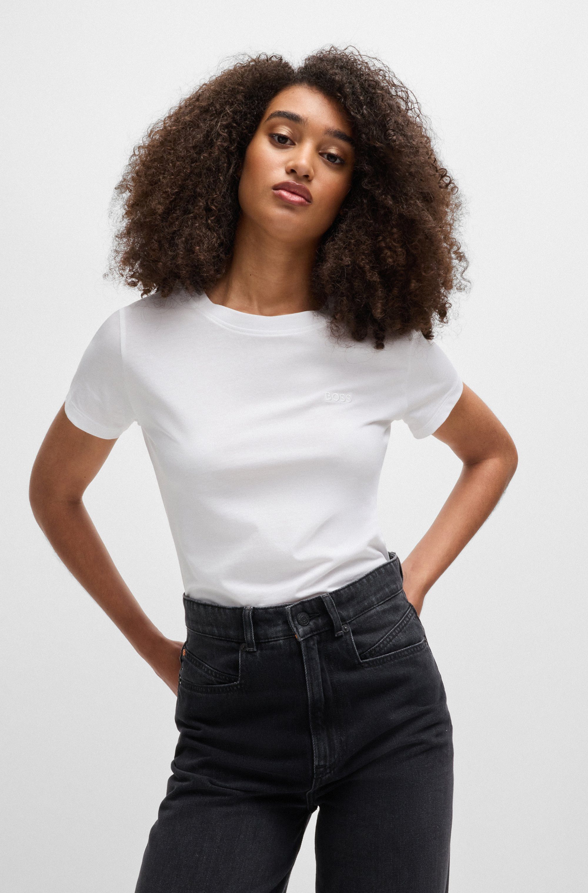 BOSS ORANGE T-Shirt Esogo Premium Damenmode mit Logo günstig online kaufen