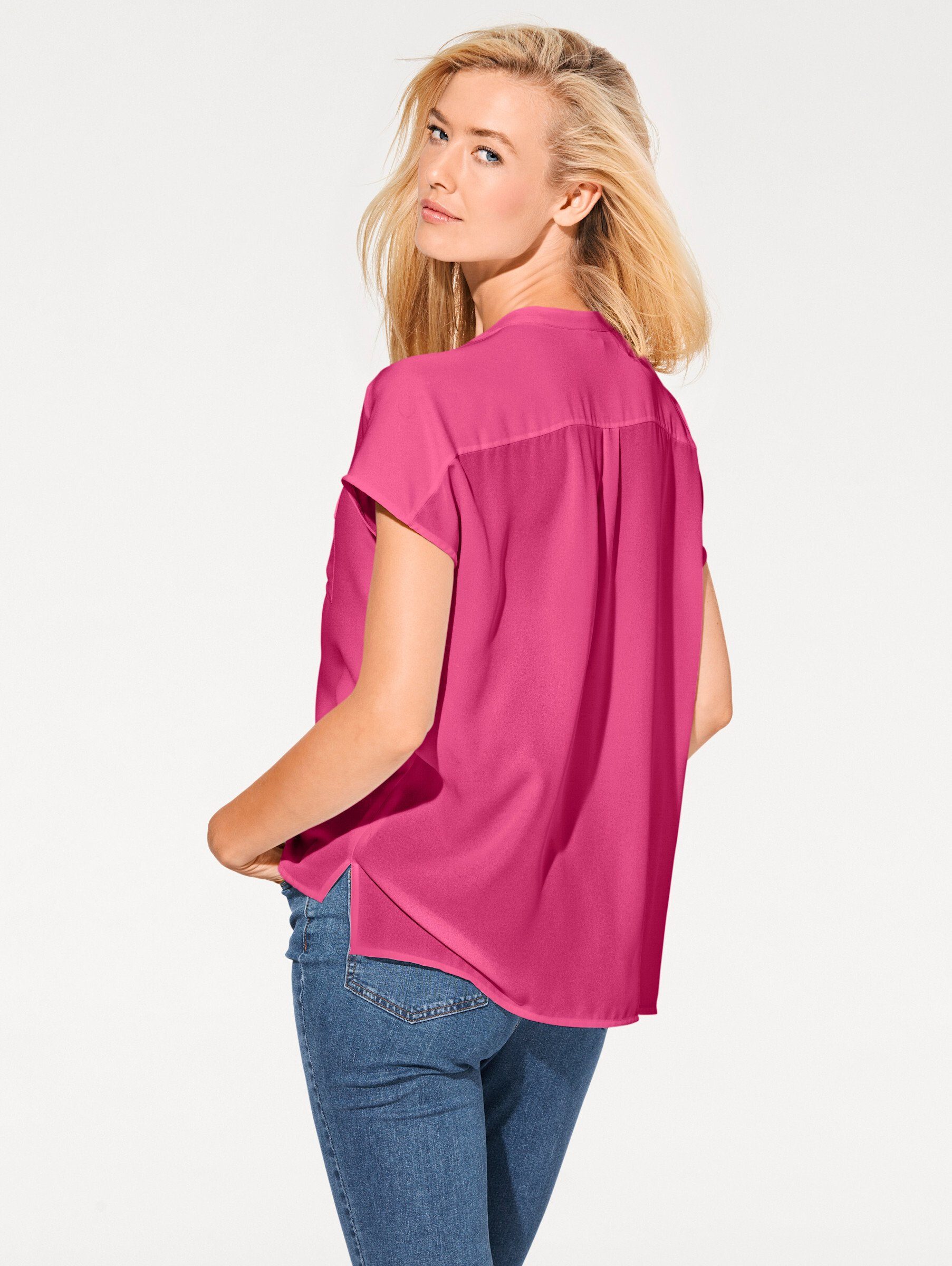heine Klassische Bluse Oversized Bluse Kurzarm