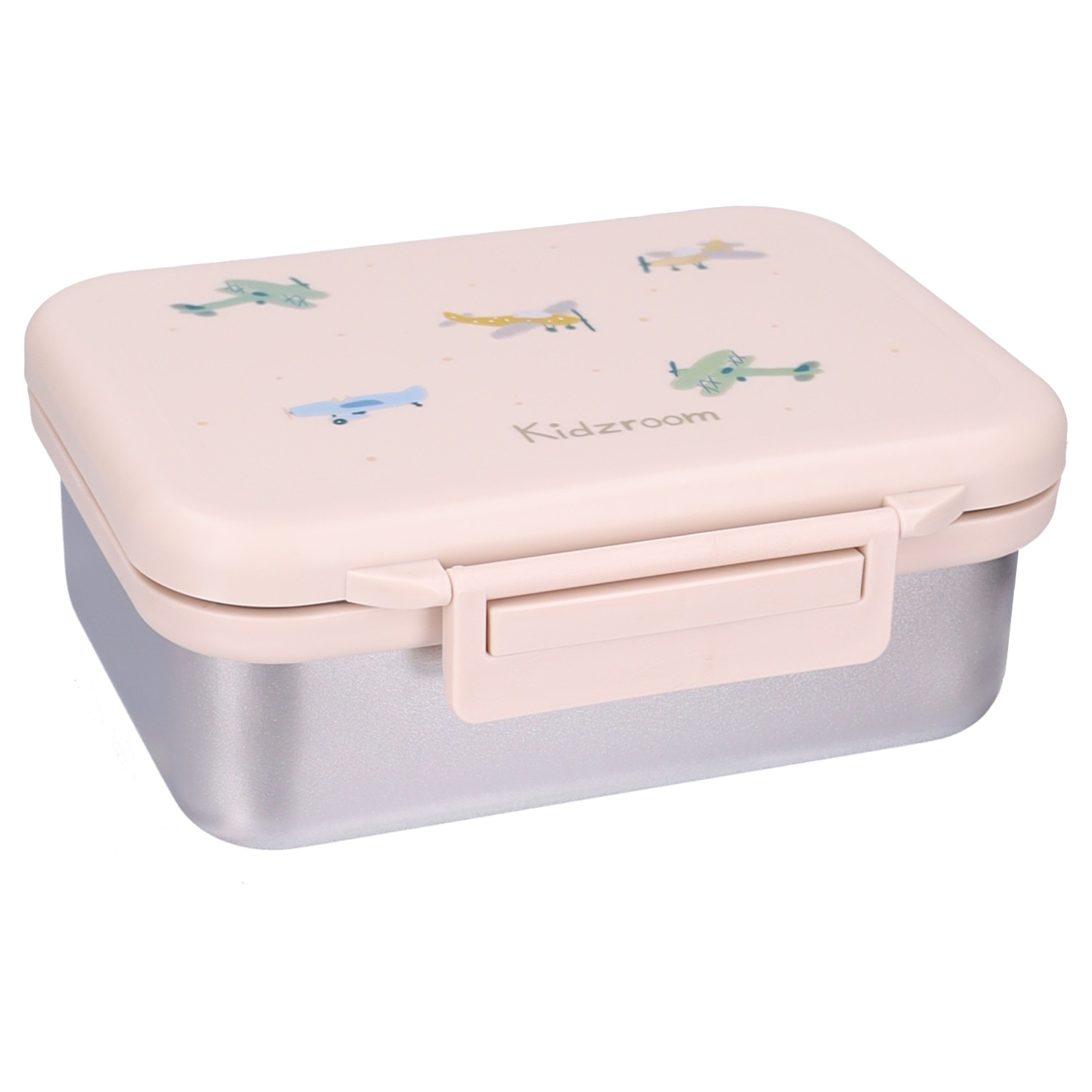 Kidzroom Lunchbox Small Talk Brotdose für Kinder 1,8 l Lunchbox mit Flugzeug Motiv, Edelstahl, PP, (2-tlg)