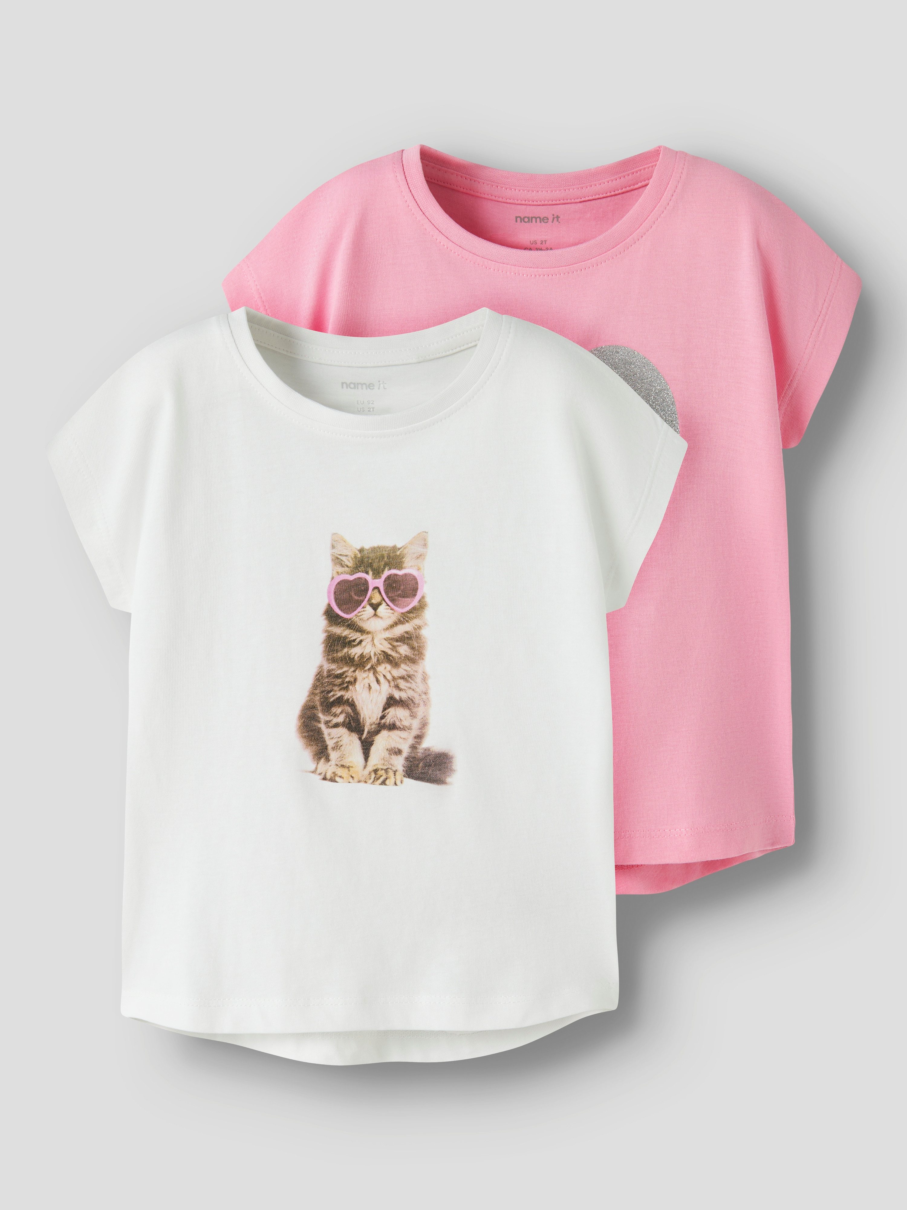 Name It T-Shirt NMFVOTIA 2P CAPSL TOP (Packung, 2-tlg) Baumwolle, loose fit