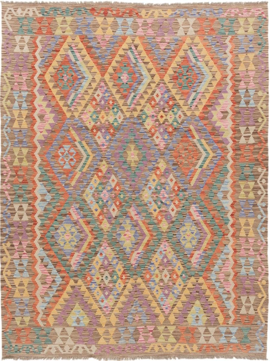 Orientteppich Kelim Afghan 183x240 Handgewebter Orientteppich, Nain Trading, rechteckig, Höhe: 3 mm