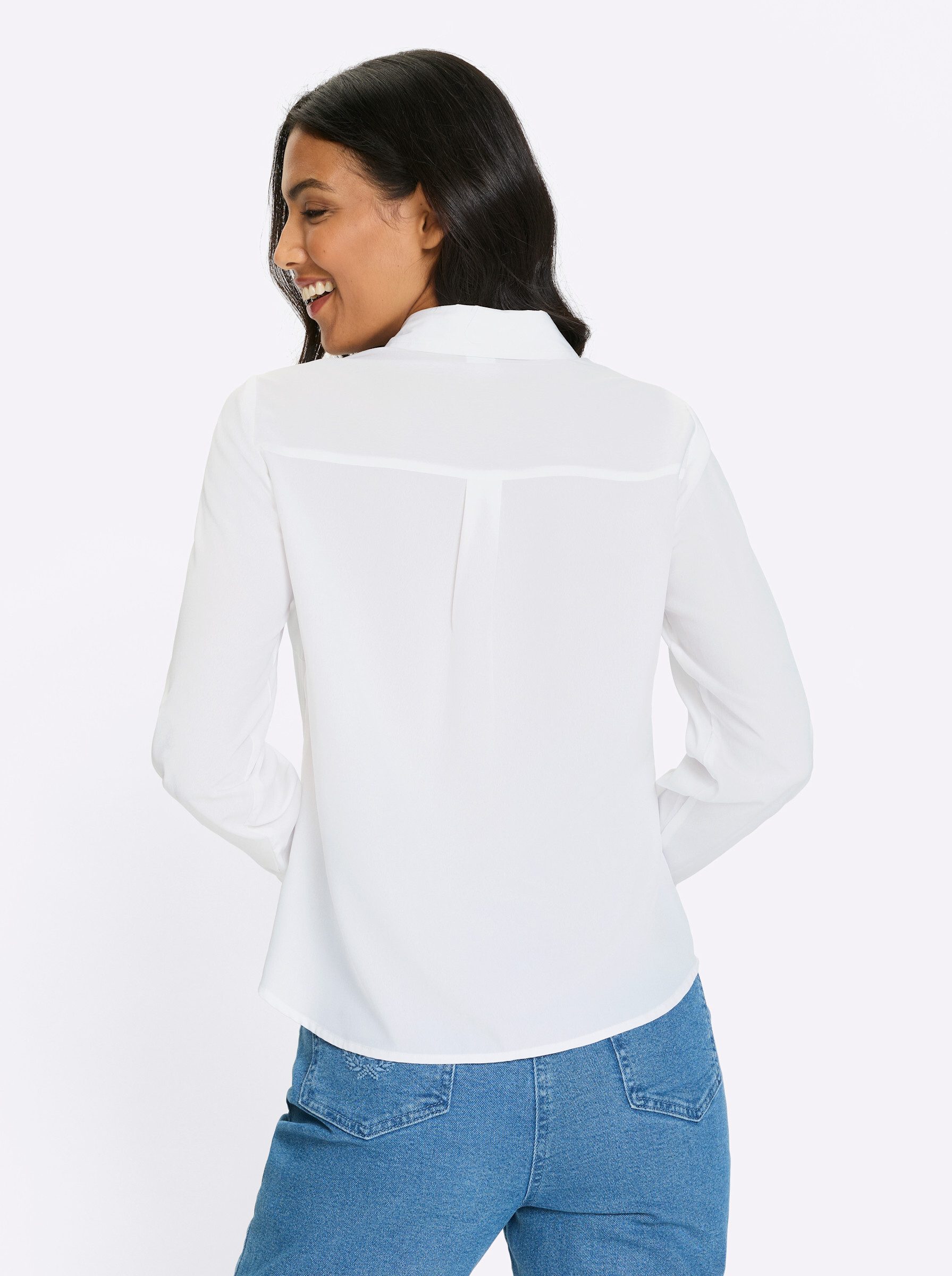 Sieh an! Klassische Bluse Bluse Langarm günstig online kaufen