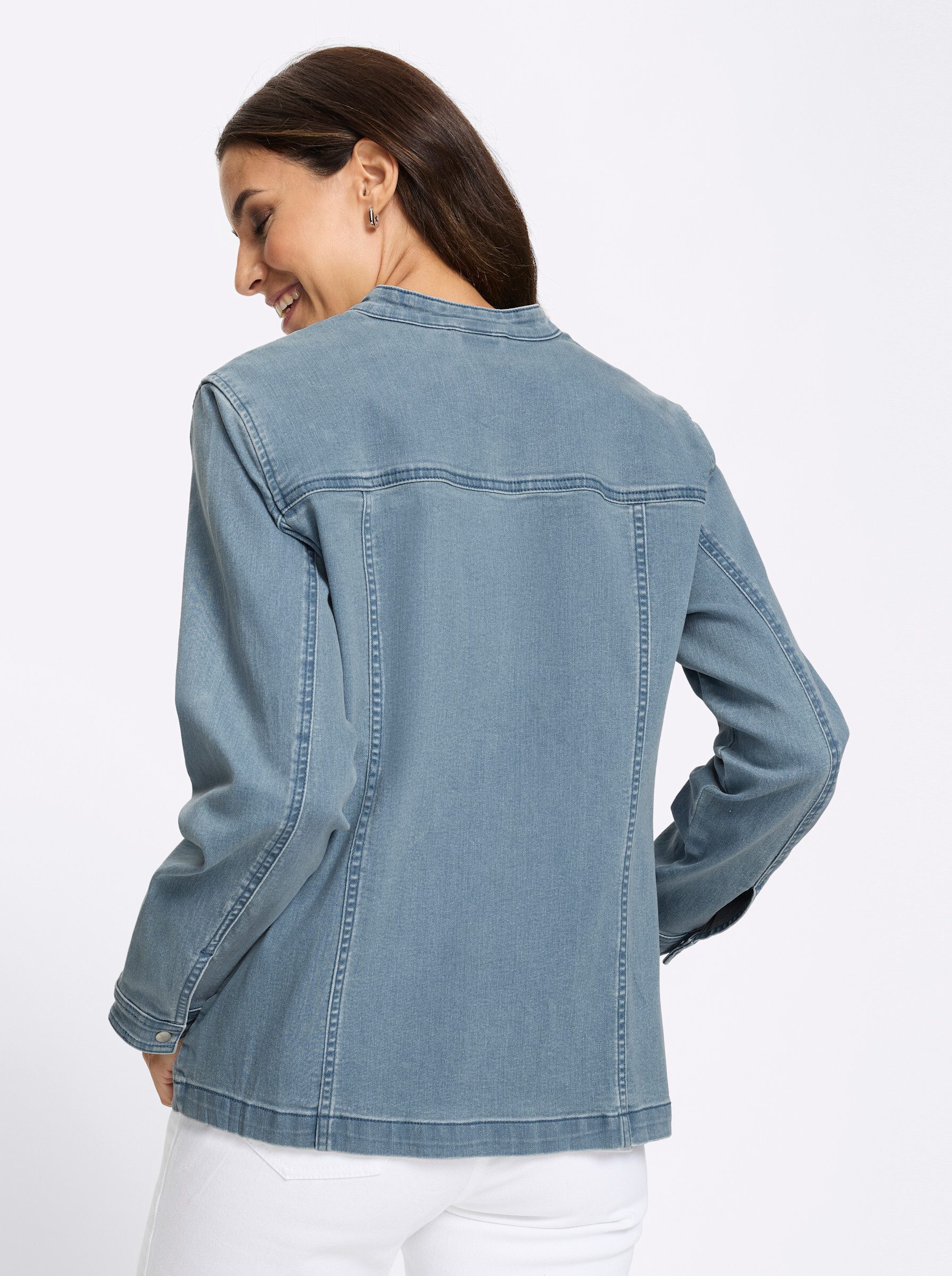 Witt Blusenblazer Jeans-Jacke Langarm