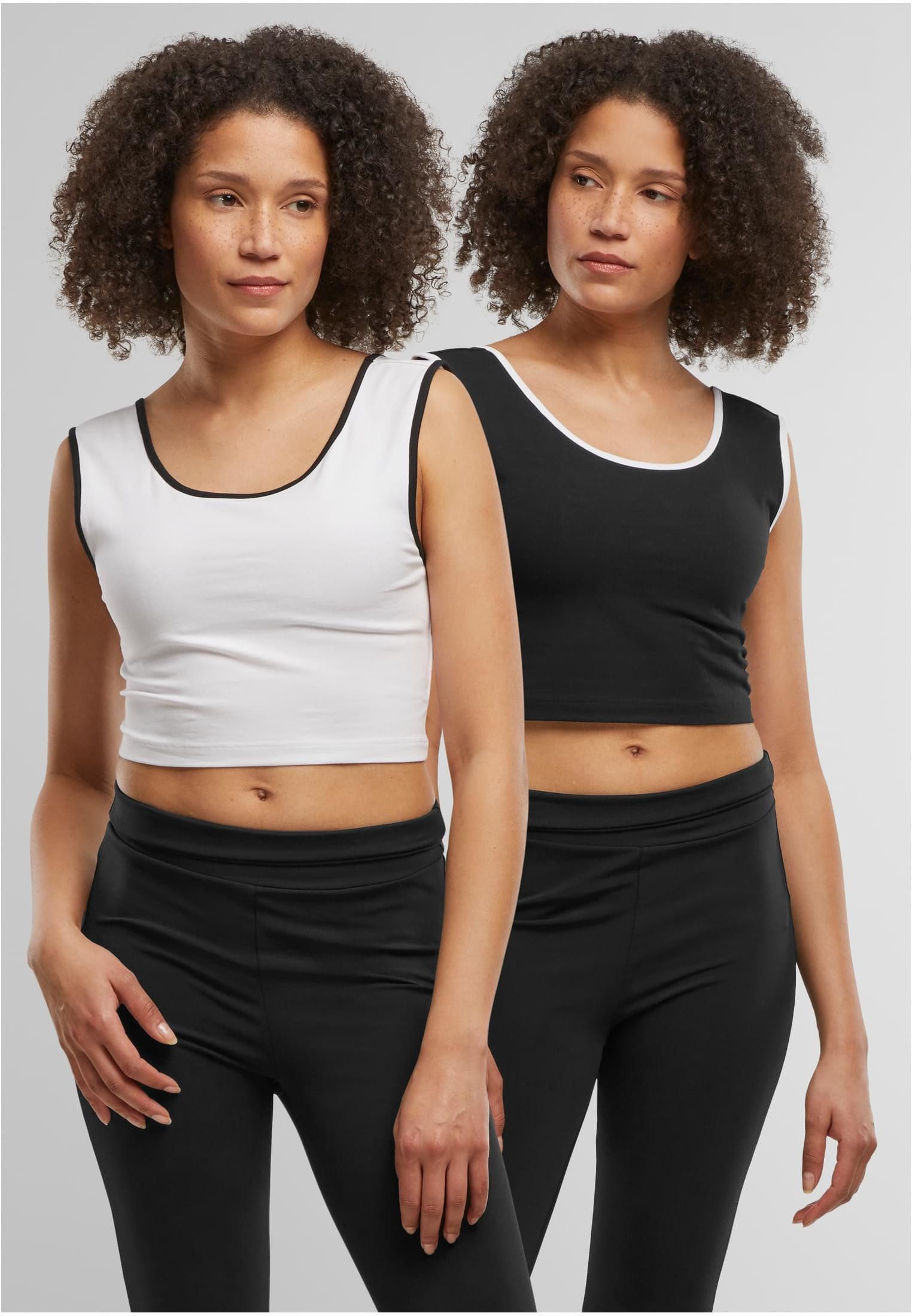 Tanktop Damen Contrast Cropped Top