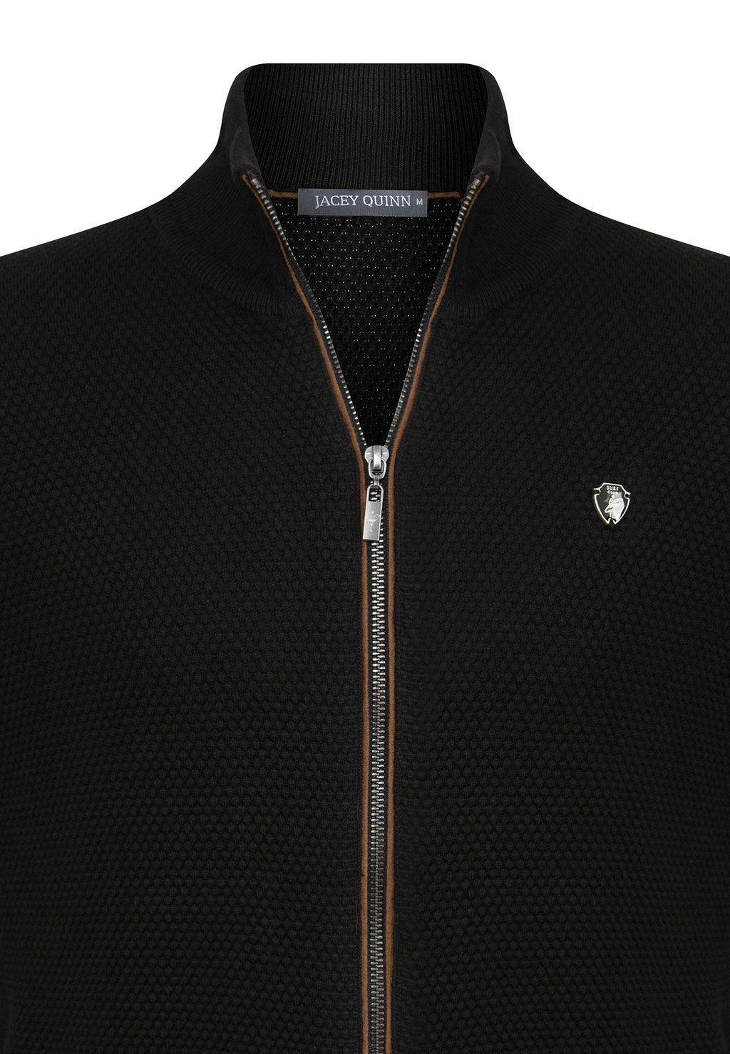 Jacey Quinn Cardigan Honeycomb Braid Zipper günstig online kaufen