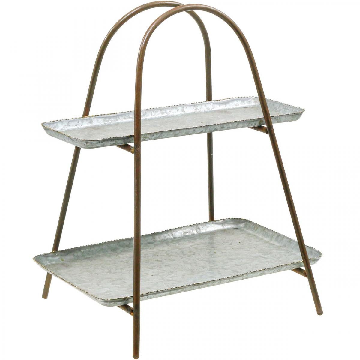 Dekotablett Etagere Vintage Deko-Tablett Shabby Chic Metall Tischregal
