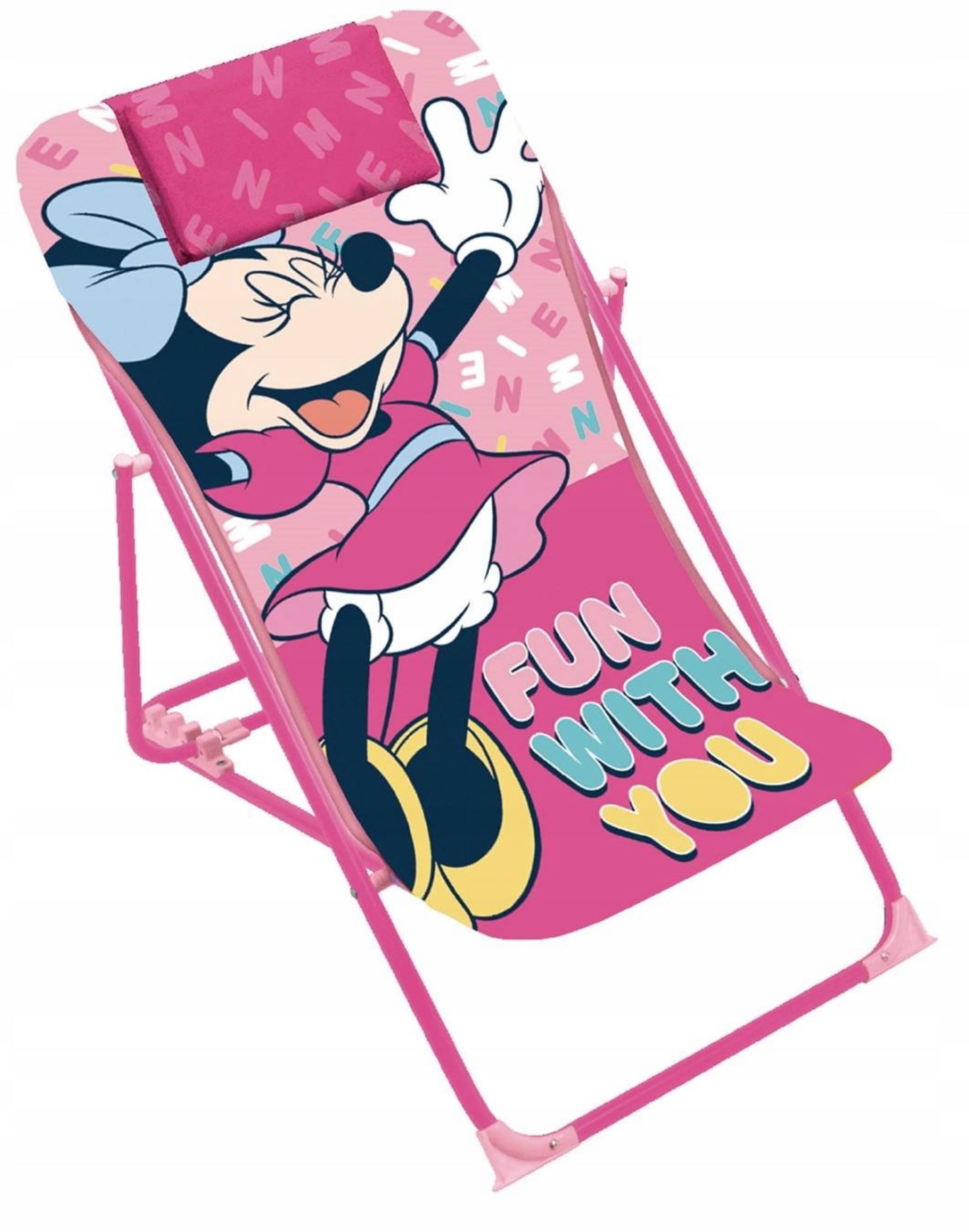 Kinder-Gartenset Disney Minnie Kinder Liegestuhl Klappbar, 3-fach verstellbar, 30 kg