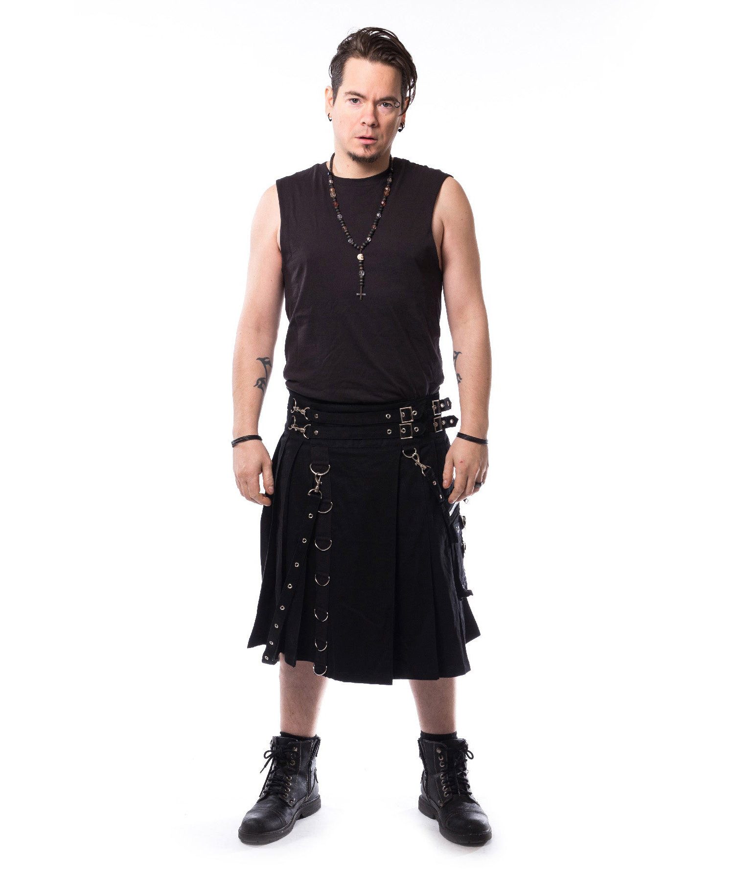 Chemical Black Shorts Calle Herren Mittelalter Rock Schottenrock Kilt – Bild 4 von 4