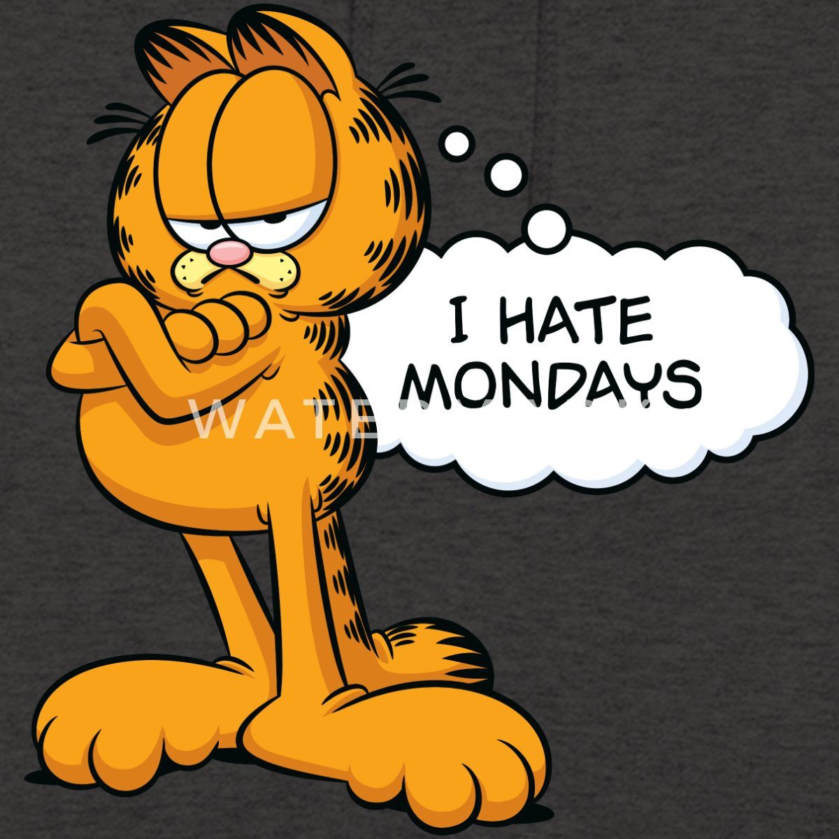 Spreadshirt Hoodie Garfield Ich Hasse Montage Mondays Montag Unisex Hoodie (1-tlg)