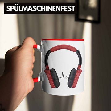 Trendation Tasse Trendation - Musik Tasse Musikliebhaber Musiker Musiklehrer Geschenk Geschenkidee Musiklehrerin Coach Geschenkideen Herzschlag