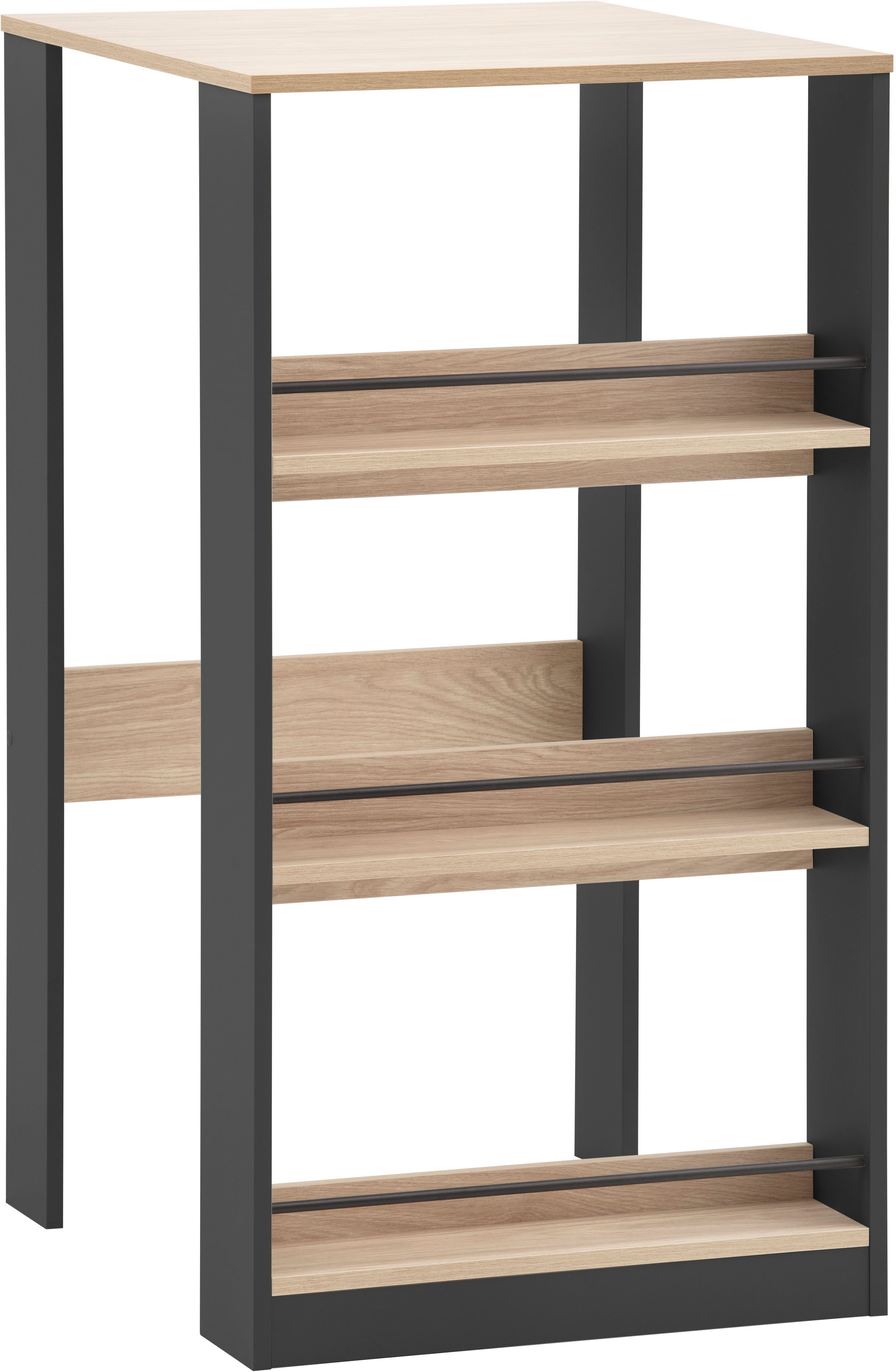 KOCHSTATION Küchentisch KS-Kolari (1-St), Breite 58 cm, mit 3 offenen Fächern