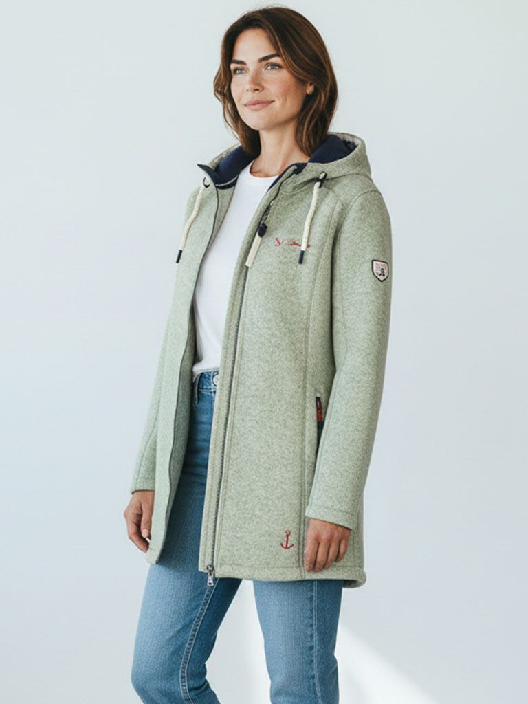 Dry Fashion Wollmantel Amsterdam Damen Wollfleece-Mantel Amsterdam - Fleece günstig online kaufen