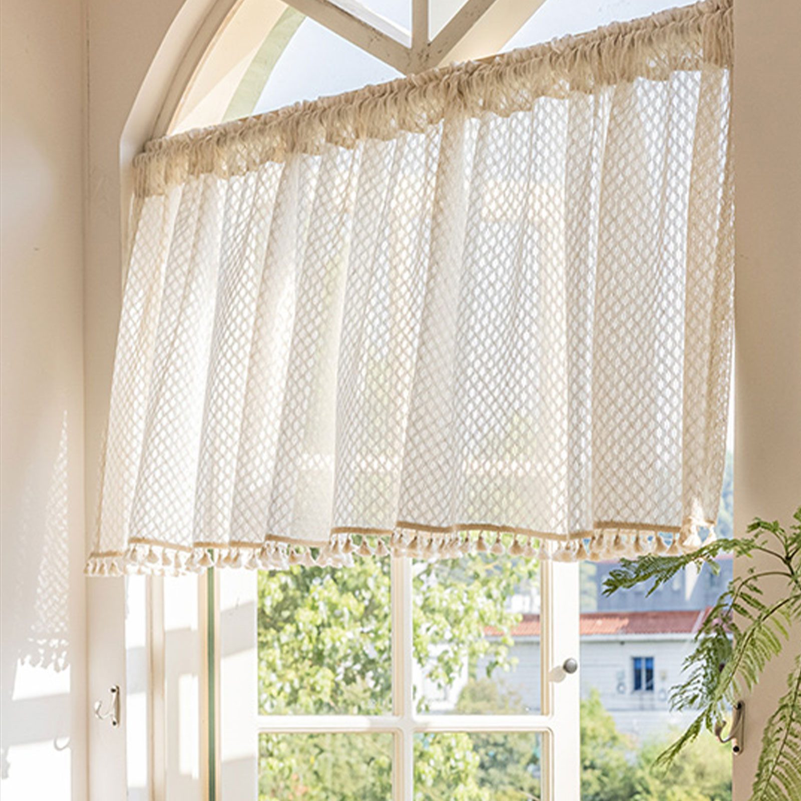 BTTO V&G Scheibengardine Boho Vorhang Gardinen,Küche günstig online kaufen