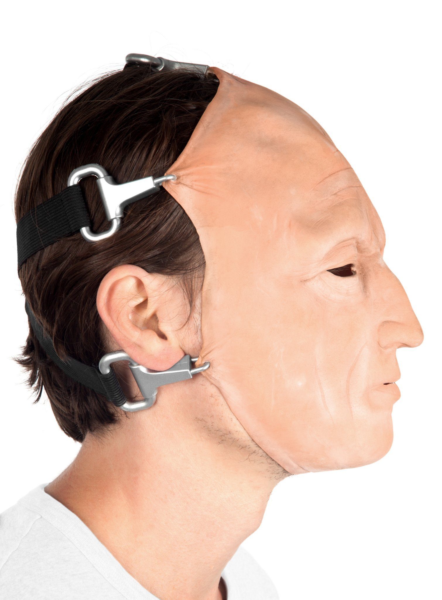 Paper Magic Verkleidungsmaske Saw Jigsaw Tobin Bell - Halloween Fasching Maske, Original Maske aus den Saw-Filmen