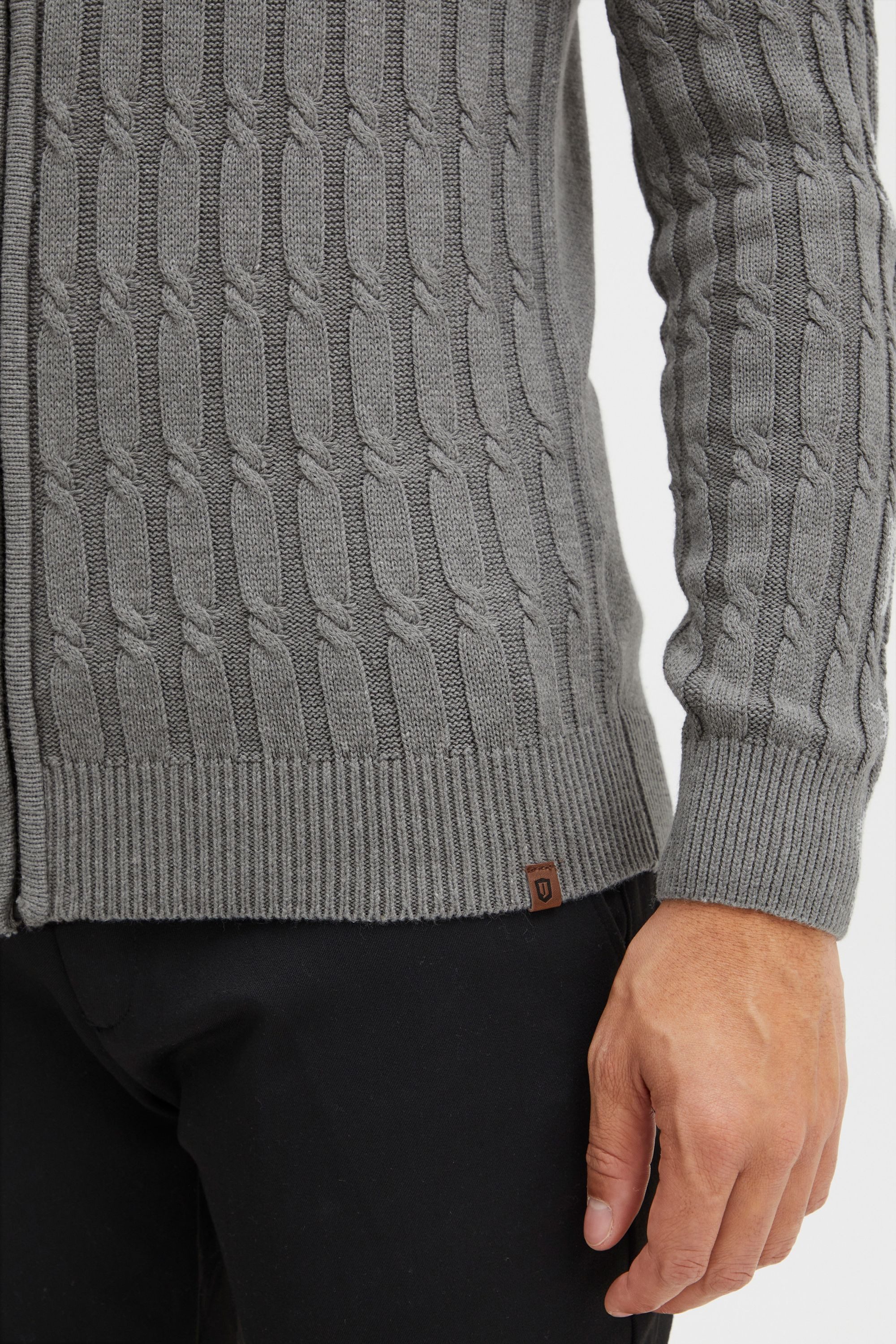 Indicode Strickjacke IDPaulomo Grobstrick Zip-Jacke