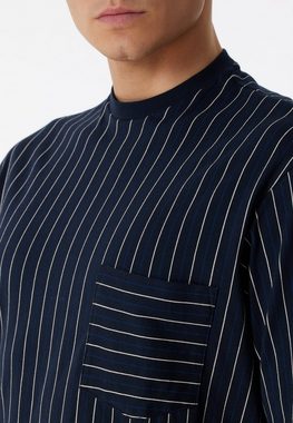 Schiesser Pyjama "Comfort Nightwear" (2 tlg) gestreiftes Langarmshirt mit Rundhalsausschnitt