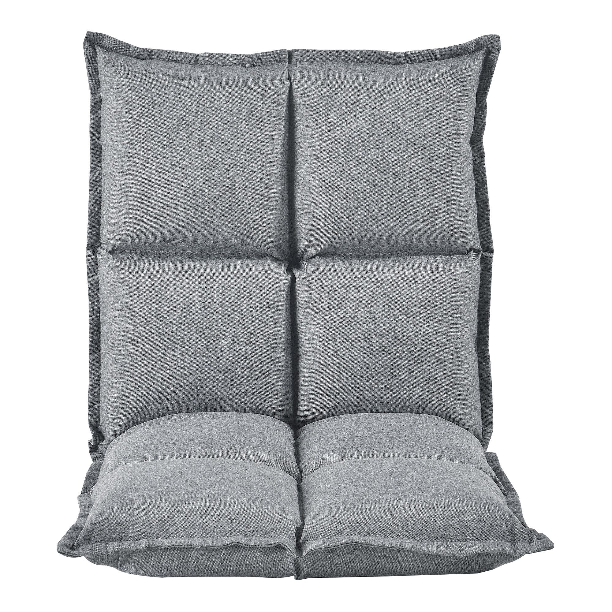 en.casa Relaxsessel (2er Set), »Deinze« mit Liegeposition gepolstert Hellgrau