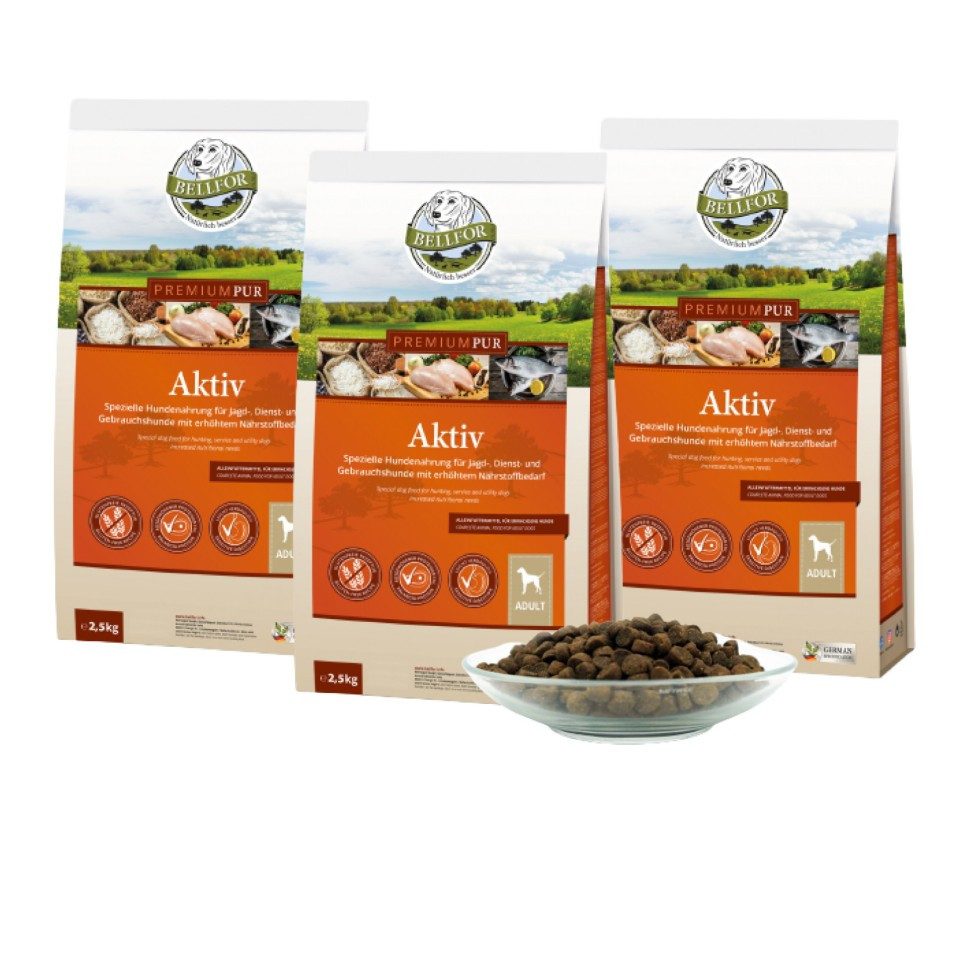 Bellfor Bellfor PREMIUM PUR Aktiv - 2,5kg (2 kaufen + 1 x 2,5kg gratis), für: Hunde