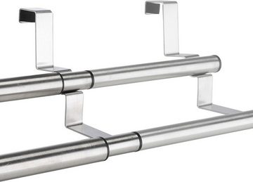 DOTMALL Aufhängesystem Ausziehbarer Geschirrtuchhalter in Silber. Hochwertiger Edelstahl