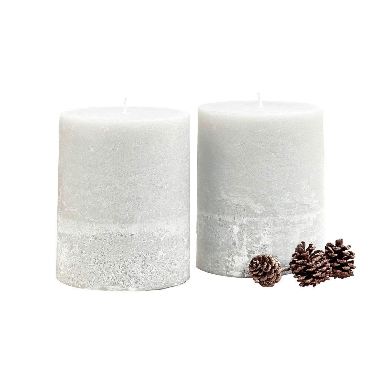 Mirabeau Stumpenkerze Kerze 2er Set Oviedo creme (2er Set, 2er Set), none