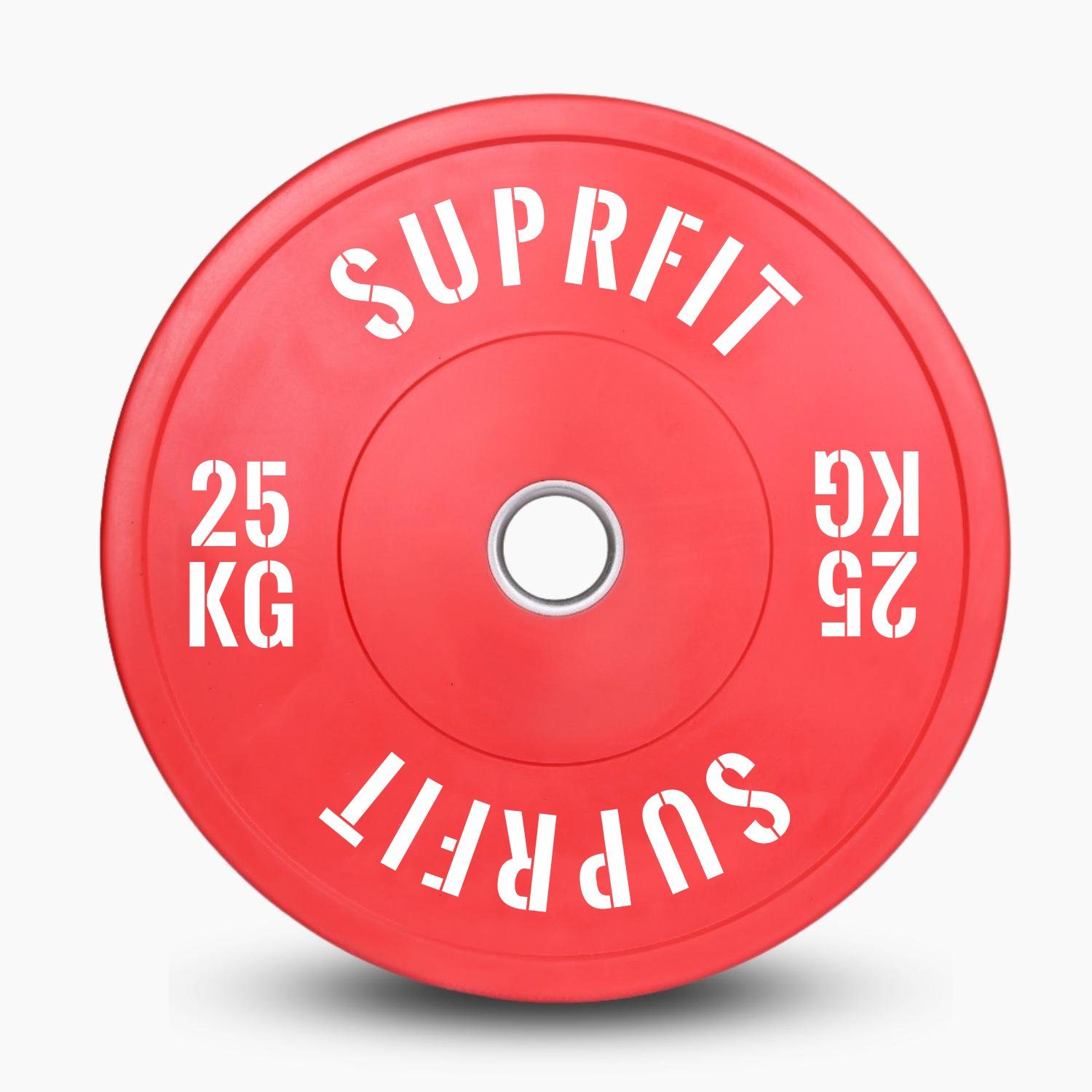 SF SUPRFIT Hantelscheiben Colored Bumper Logo Rot White Plate (einzeln)