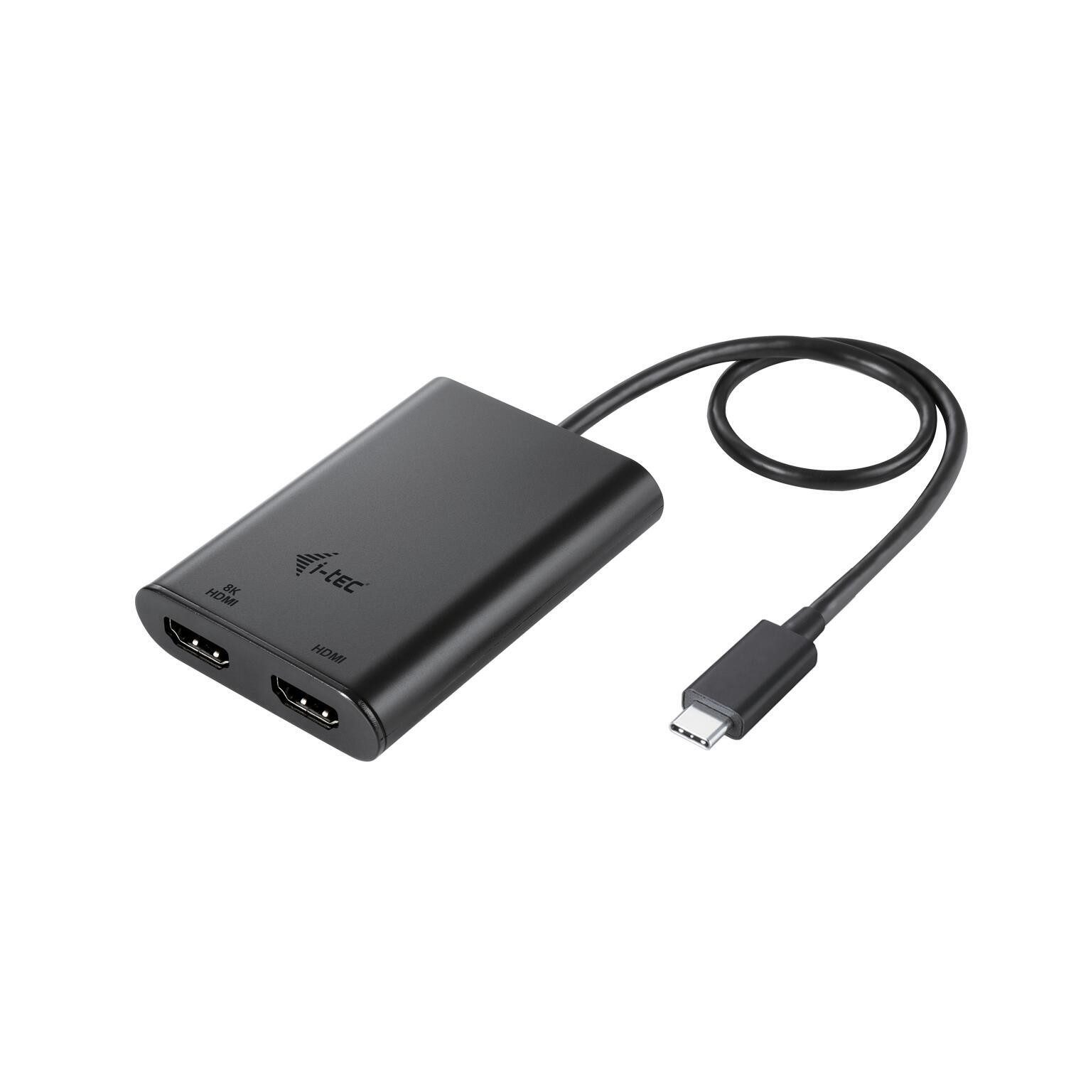 I-TEC i-tec USB-C Dual 4K/60Hz (single 8K/30Hz) HDMI Vid Computer-Adapter