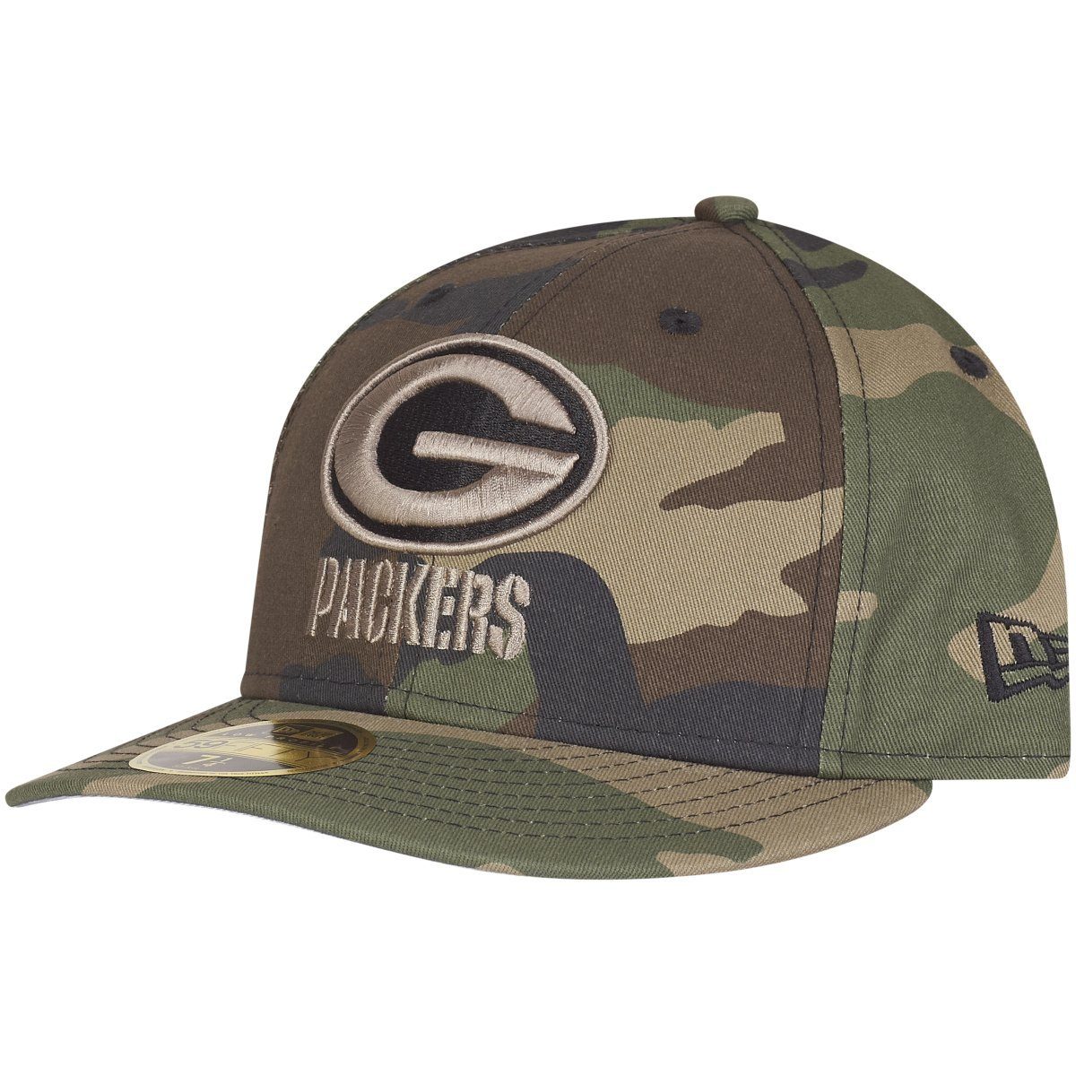 New Era Fitted Cap Low Green NFL Teams Packers Bay woodland 59Fifty Profile