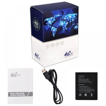 GelldG Mobiler Router, Auto 4G WiFi Router Hotspot Unterstützung 4G/LTE-Router