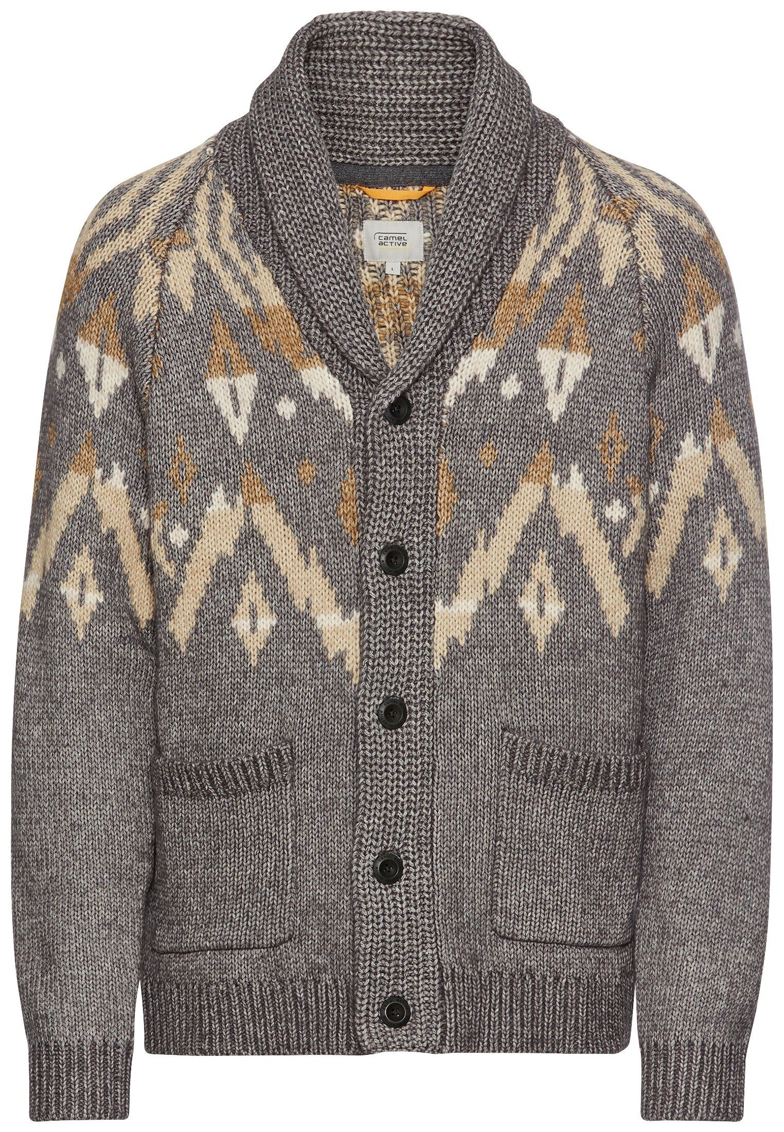 camel active Strickjacke Strickjacke aus Baumwollmix günstig online kaufen