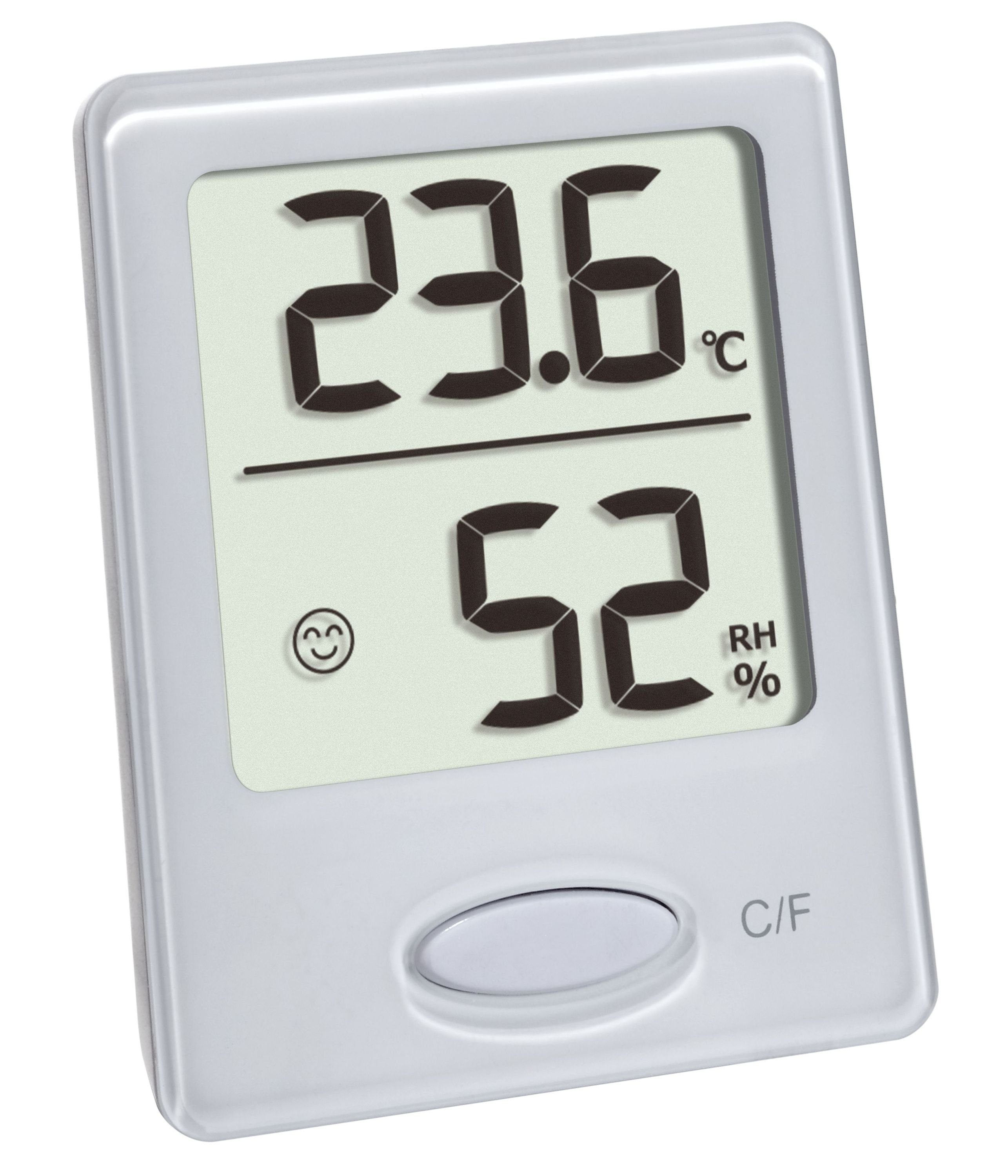 TFA Dostmann Digitales Thermo-Hygrometer, weiß Wetterstation