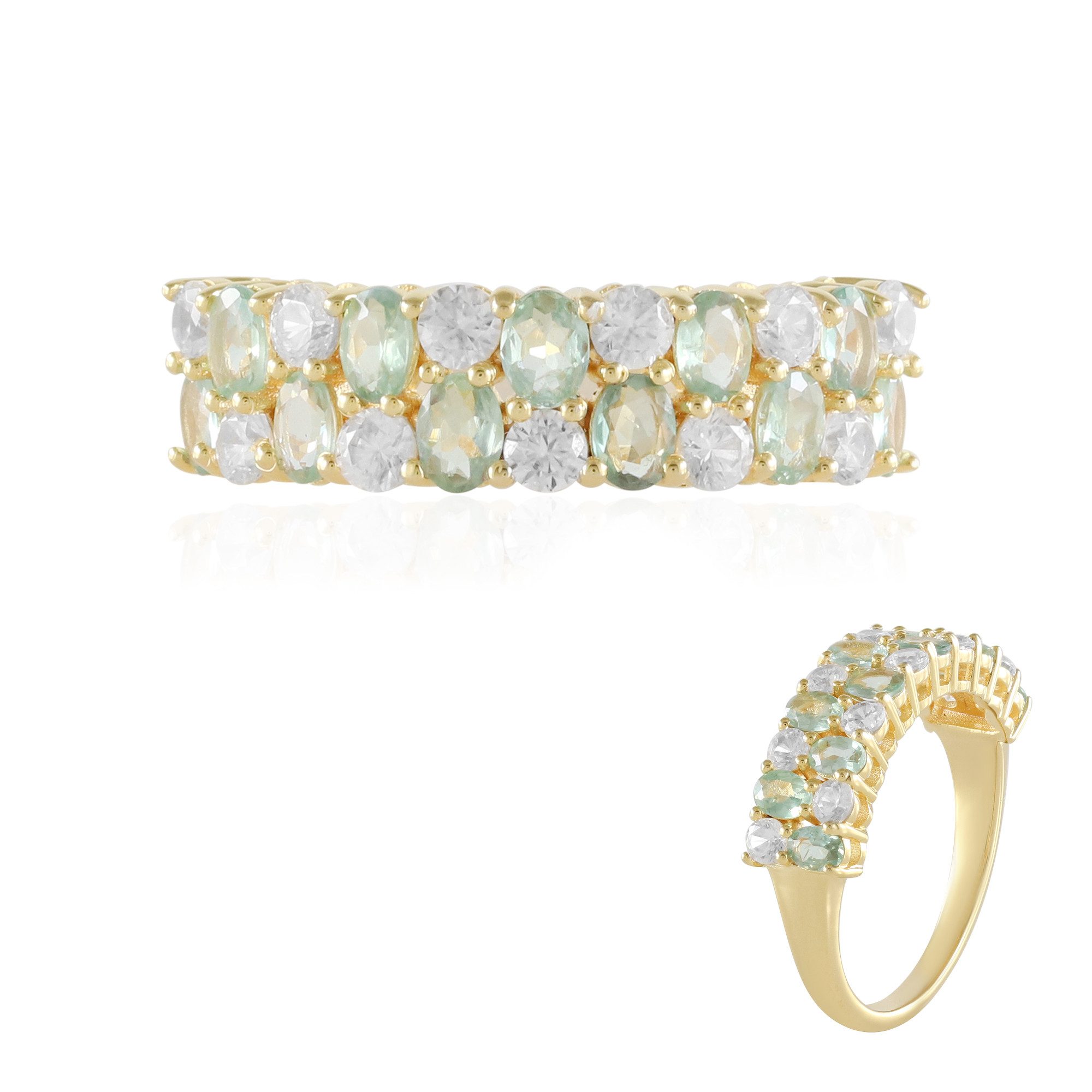 Cavill Silberring Cavill Alexandrit Damenring 1,77 ct Sterlingsilber vergoldet Zirkon (1-tlg)