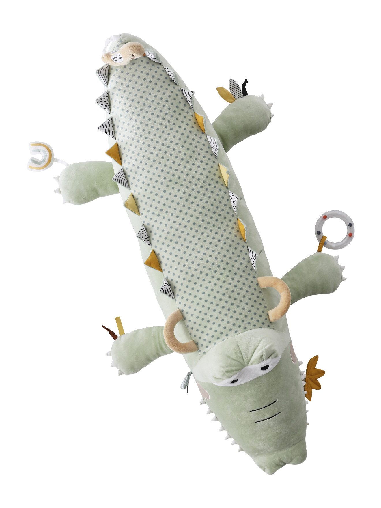 vertbaudet Schmusetuch Großes Plüschtier Activity-Krokodil DSCHUNGEL günstig online kaufen