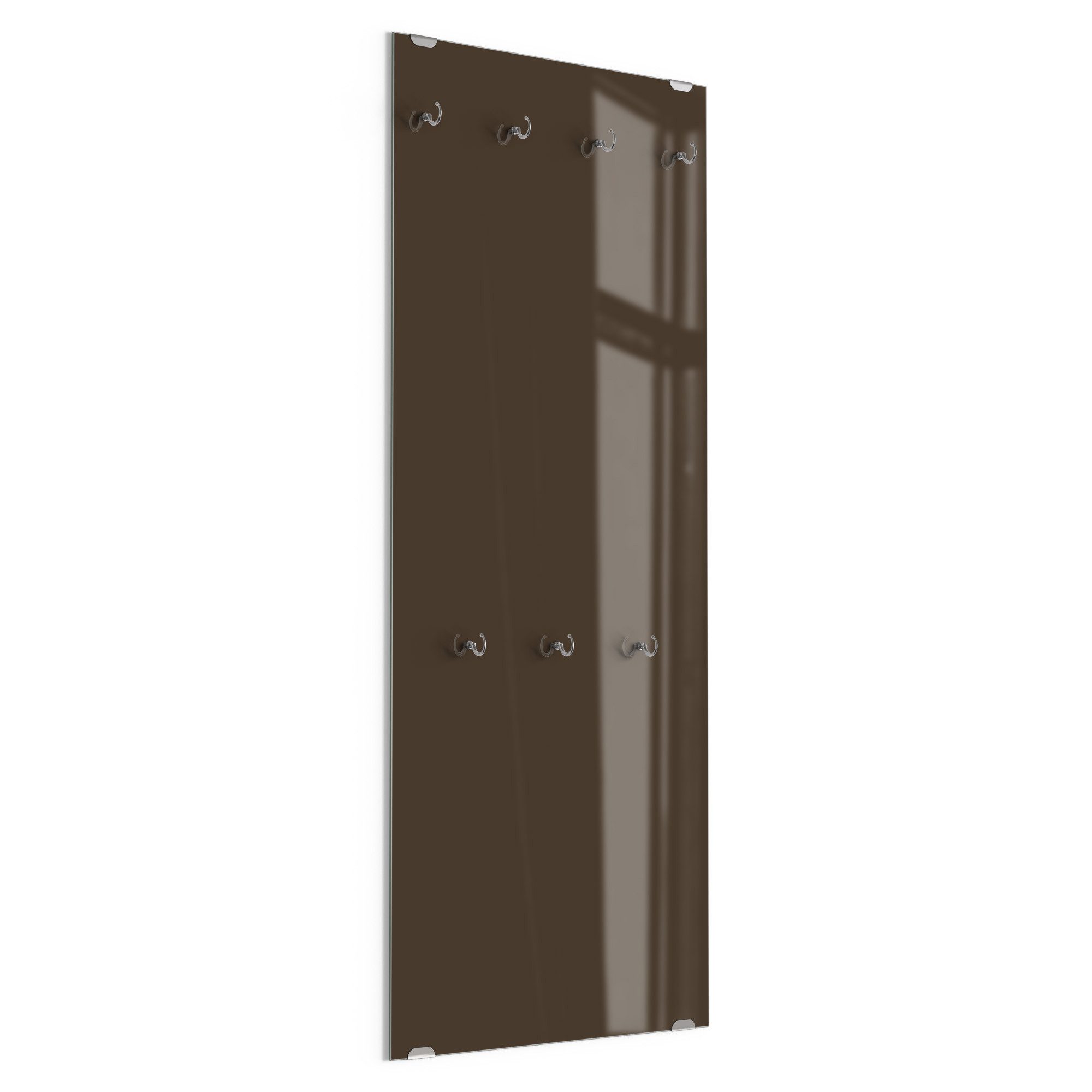 DEQORI Kleiderhaken 'Unifarben - Braun', Glas Garderobe hängend Flur Jackenhalter modern Wandgarderobe Haken