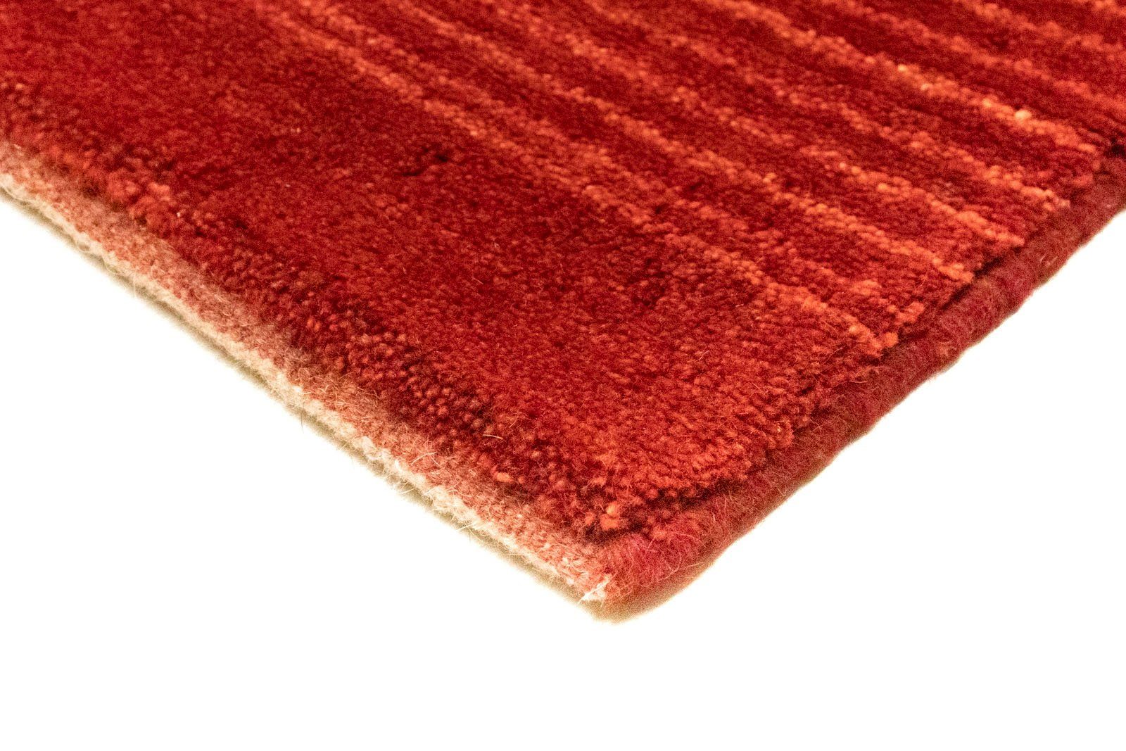 Wollteppich Gabbeh Höhe: Teppich 18 rot, morgenland, handgeknüpft handgeknüpft mm, rechteckig