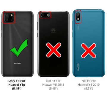 CoolGadget Handyhülle Transparent Ultra Slim Case für Huawei Y5p 5,45 Zoll, Silikon Hülle Dünne Schutzhülle für Huawei Y5p Hülle