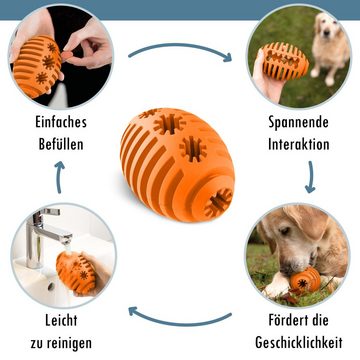 HOMES&BONES Snackball "Doggy Egg", befüllbares Hundespielzeug für interaktive Beschäftigung, 100% Naturkautschuk, für mittlere bis große Hunde