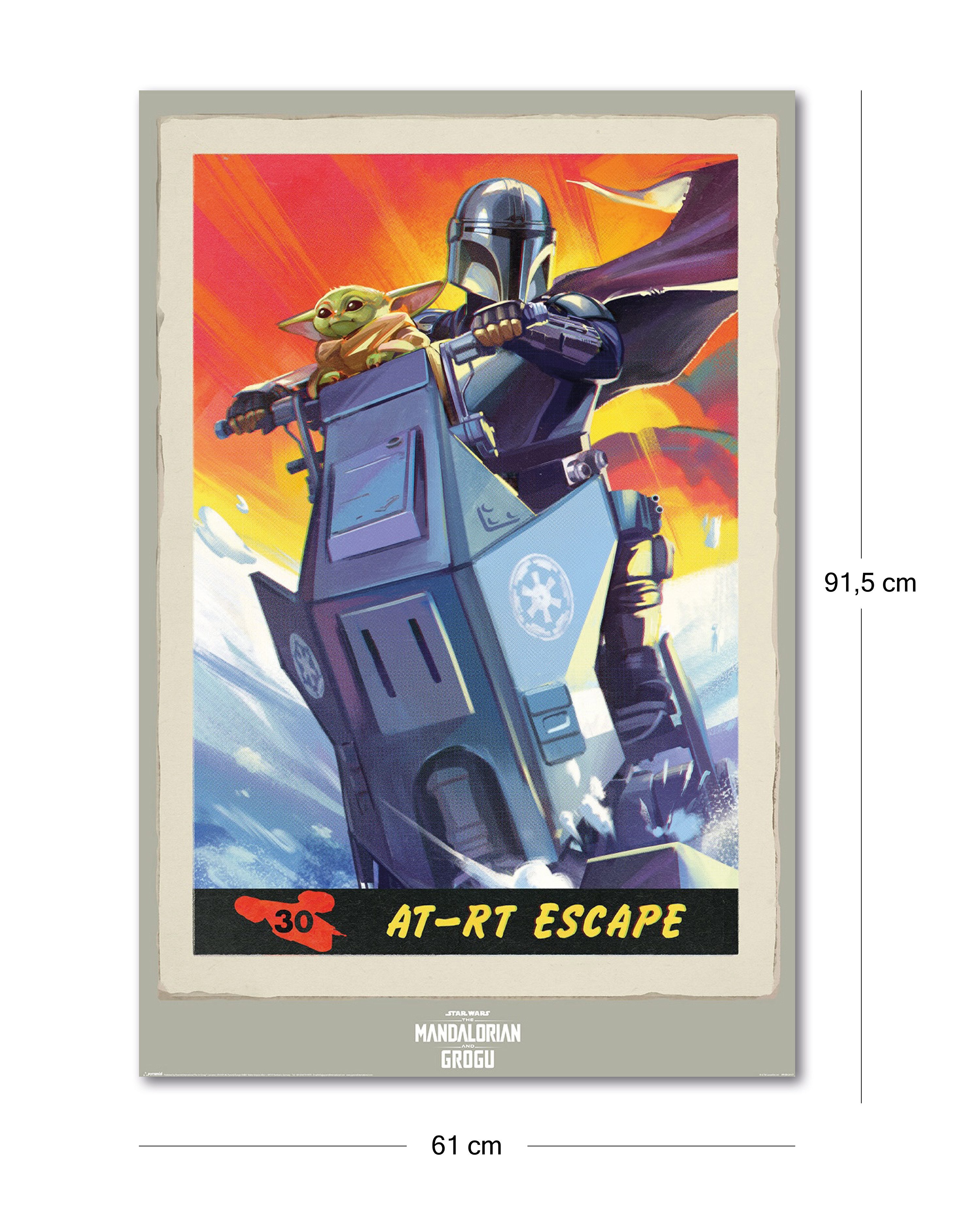 PYRAMID Poster The Mandalorian & Grogu Poster AT-RT Escape 61 x 91,5 cm