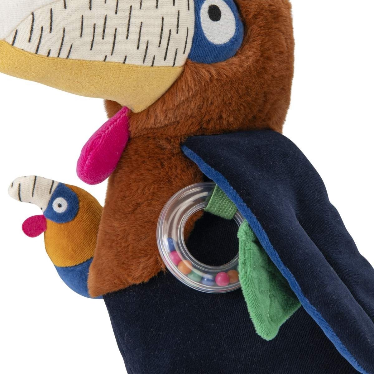 Moulin Roty Lernspielzeug Mawa Grosser Aktivitäten Vogel Litchi großes Activity-Spielzeug, Activity-Spielzeug