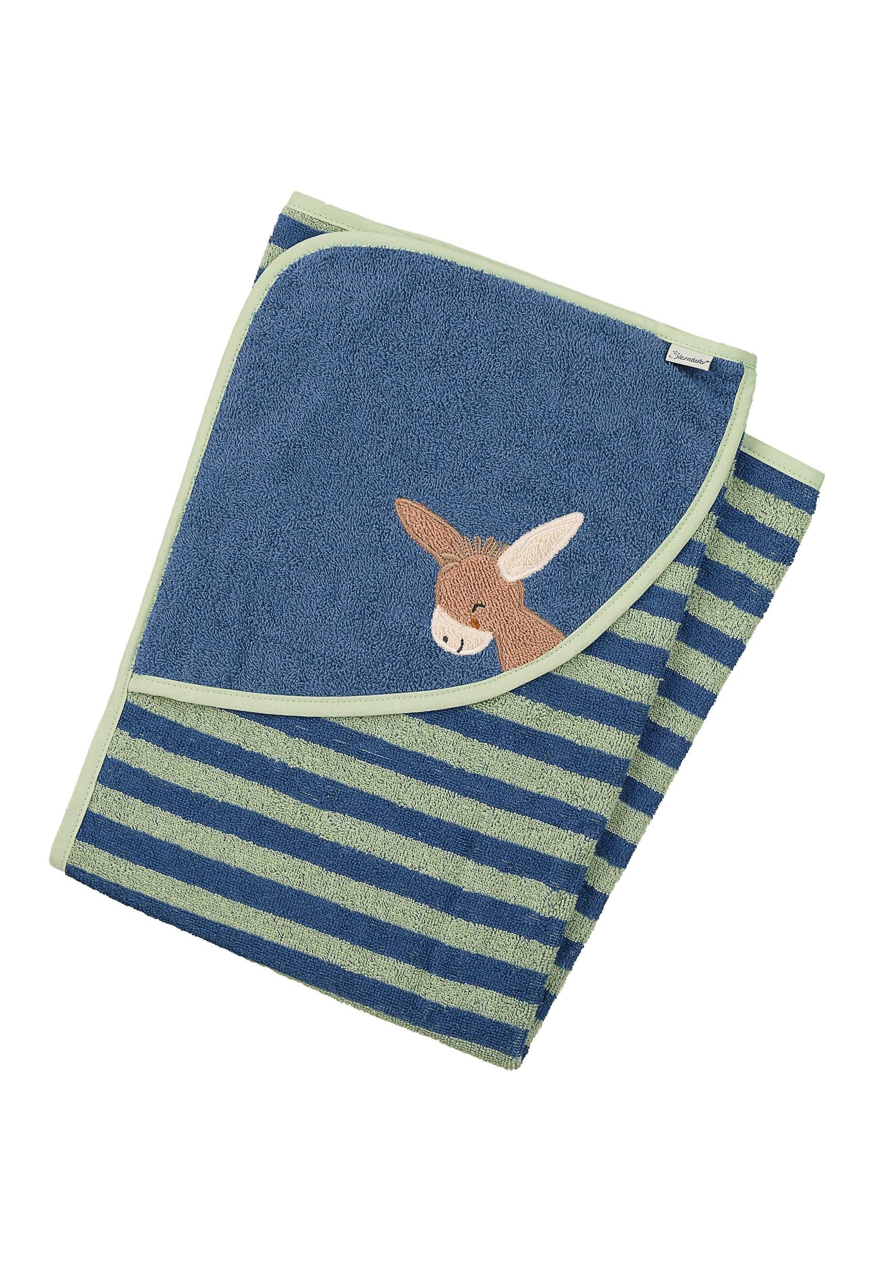 Sterntaler® Badetücher Kapuzenbadetuch 80x80 cm ESEL Emmilius, Frottee (1-St), Kapuzen-Badetuch aus Frottee mit Esel Emmilius Stickmotiv, 80 x 80 cm