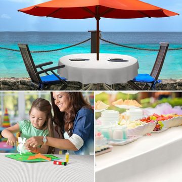 ANRO Tischdecke Tischdecke Wachstuch Premium Einfarbig Robust Wasserabweisend Breite, Geprägt Damast