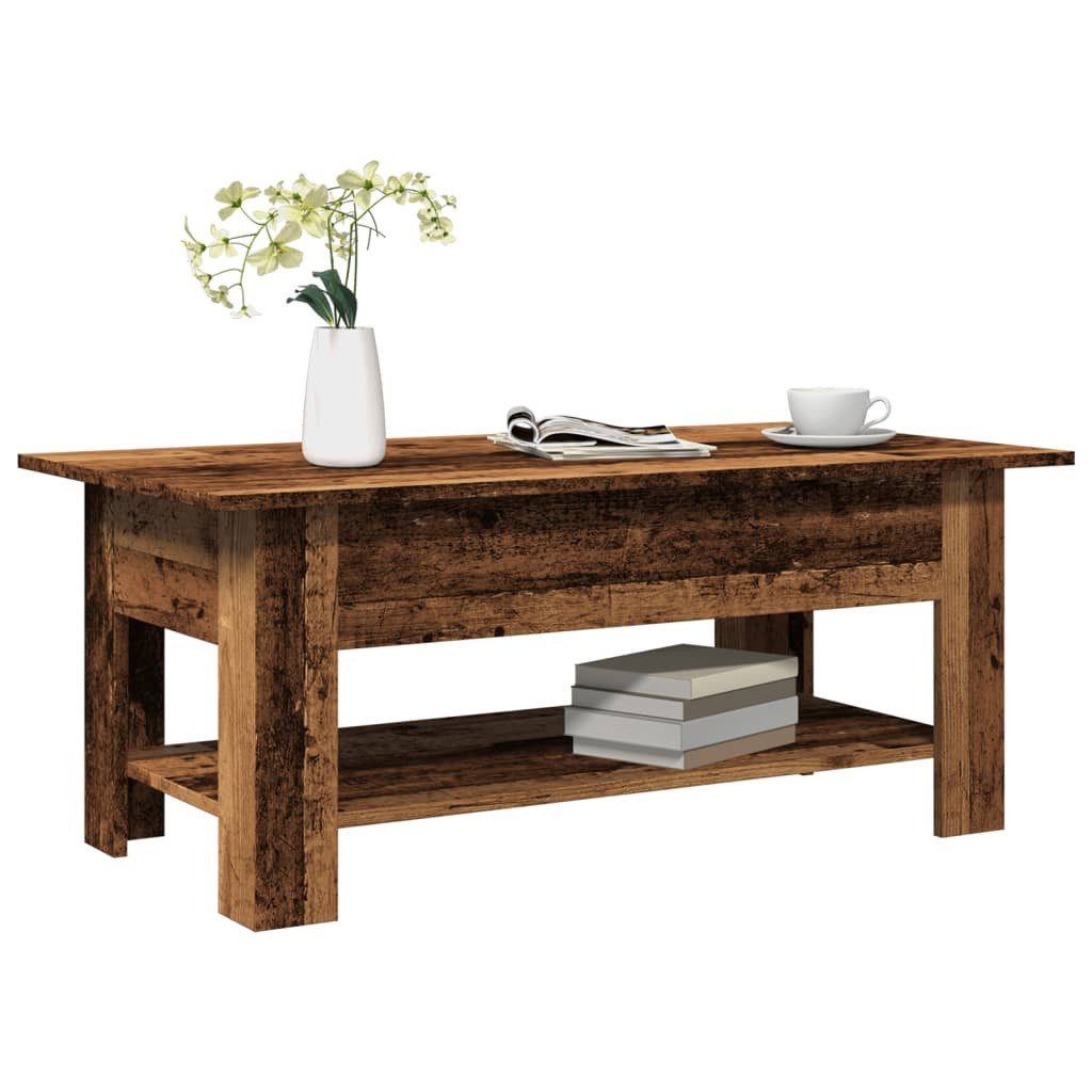 vidaXL Couchtisch 102 x 55 x 42 cm Couchtisch Altholz-Optik 102x55x42 cm Spanplatte