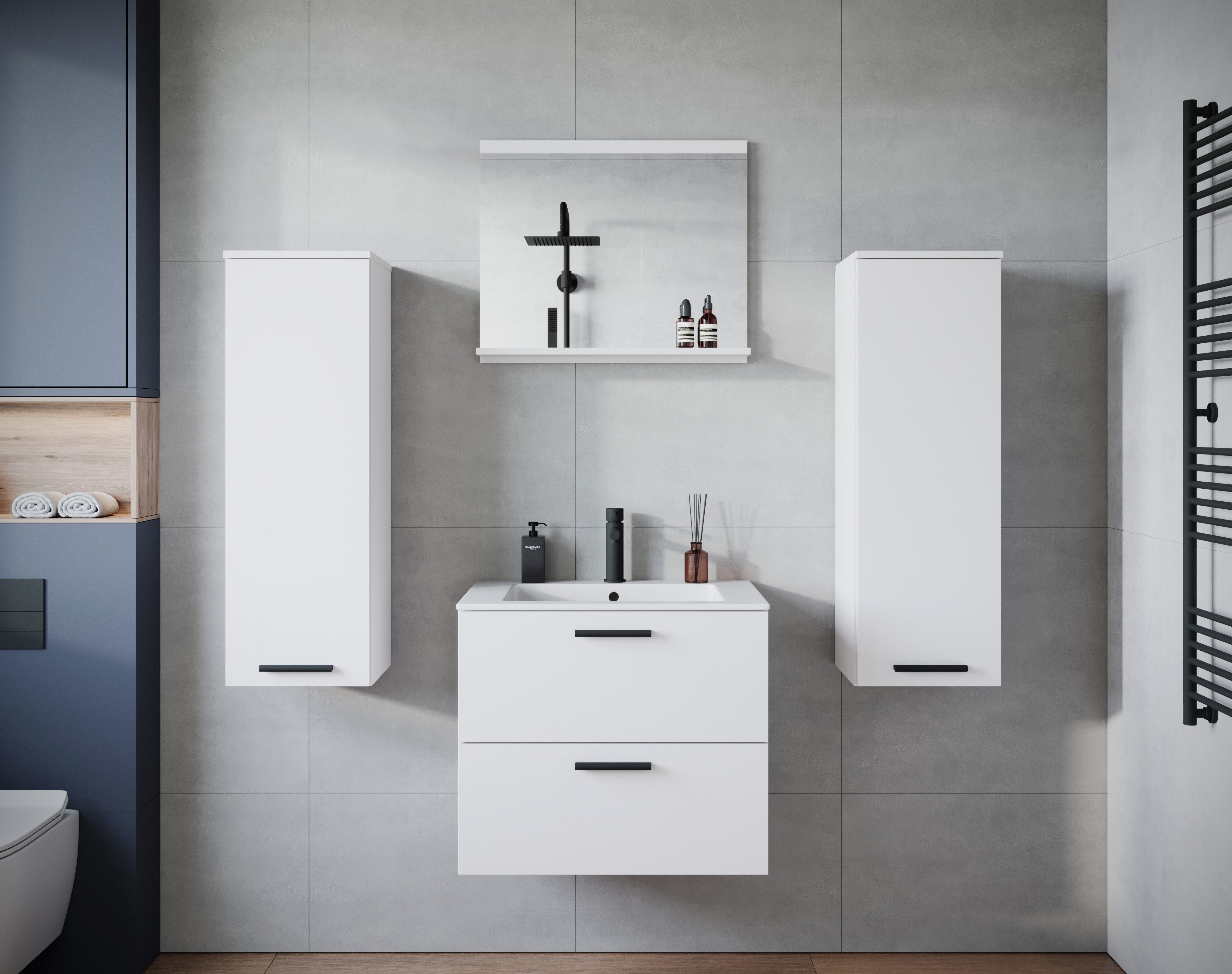 welltime Badmöbel-Set PILA, (Set, 4-St), Badmöbel 4-teilig, verstellbare Ei günstig online kaufen