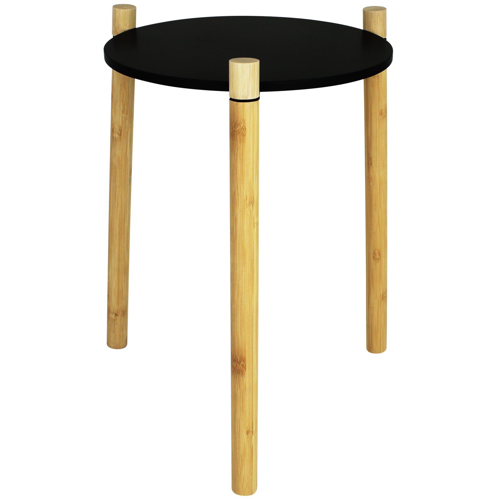 Centi Beistelltisch Couchtisch Sofatisch Größenwahl Wohnzimmertisch Holz Beistell Nachtisch Teetisch Holztisch, Dreibeintisch Bambusfüsse Tisch Beistell-Tisch
