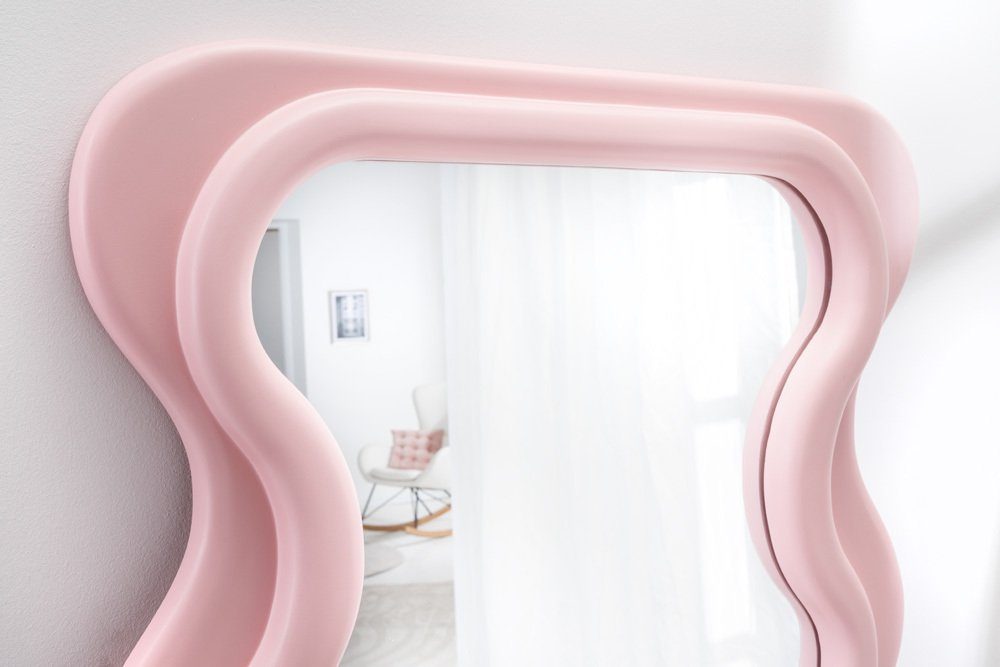riess-ambiente Wandspiegel CURVY 160cm rosa (Einzelartikel, 1-St), Flur · Kunststoff · Rahmen · Wellen · Ganzkörper · Groß · Modern
