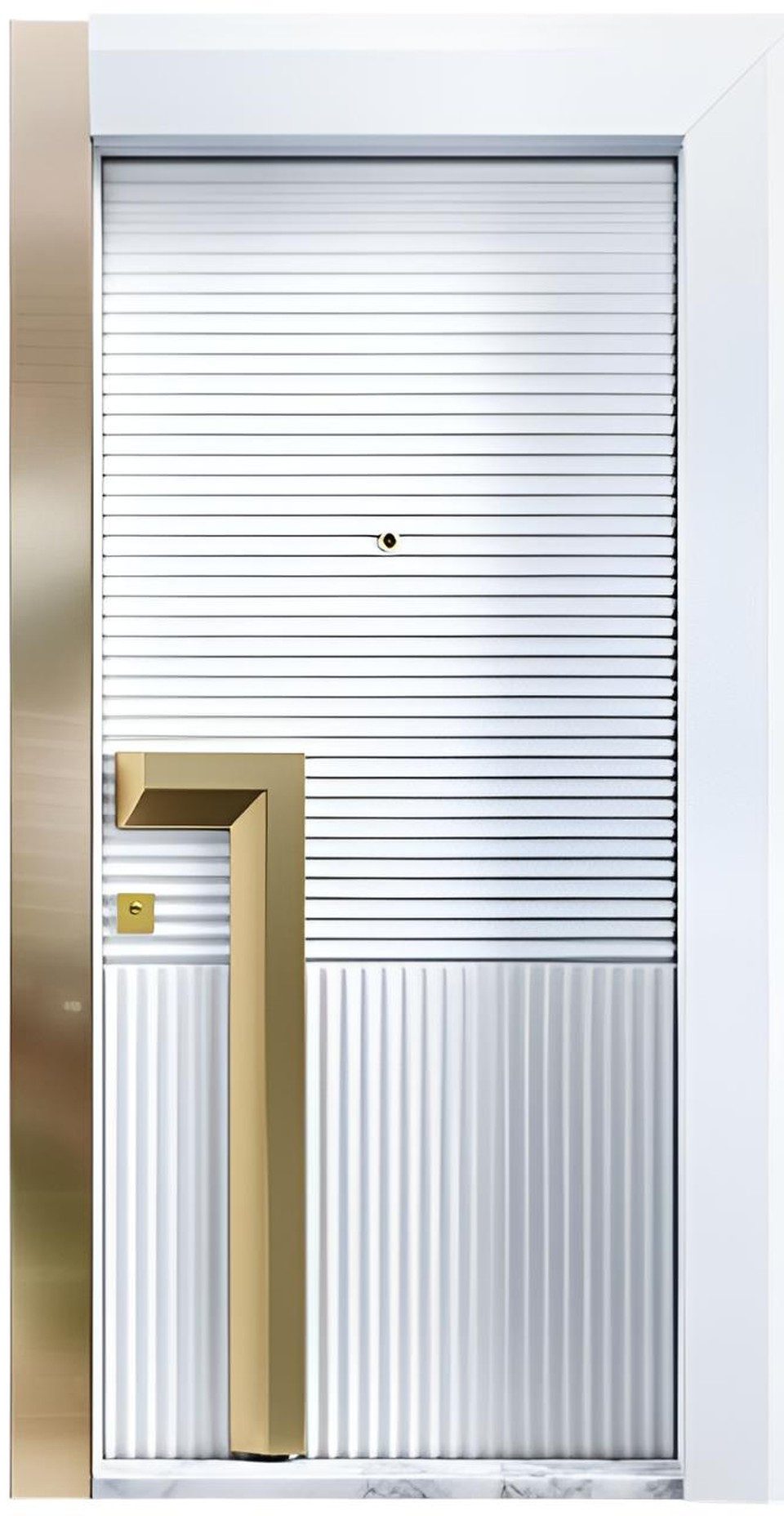 Xlmoebel Haustür Graue Metall-Eingangstür für Haus - Hochwertige Tür, Made in Europa